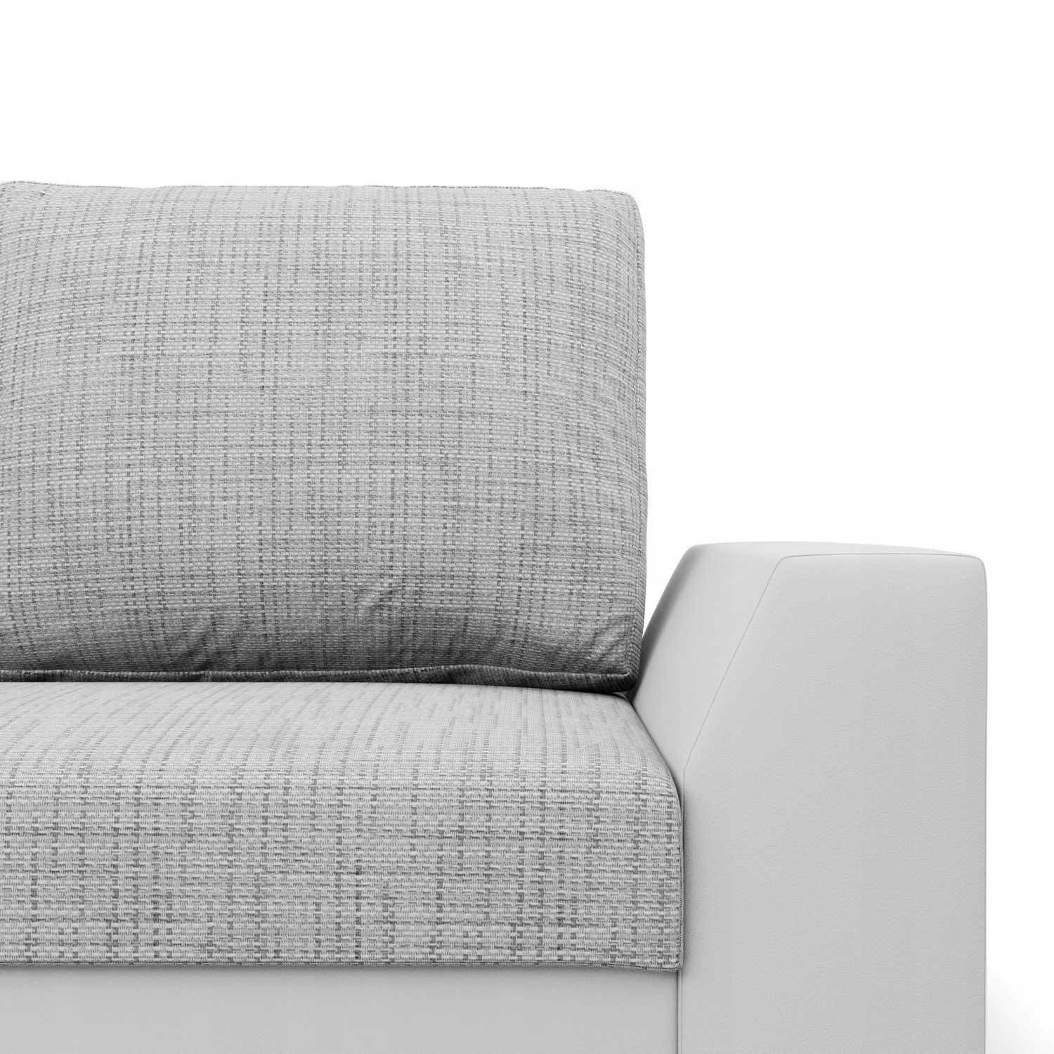 KANAPA LUGO Rozkładana Wygodna Sprężyny BONELL Funkcja Spania SZARY BIAŁY