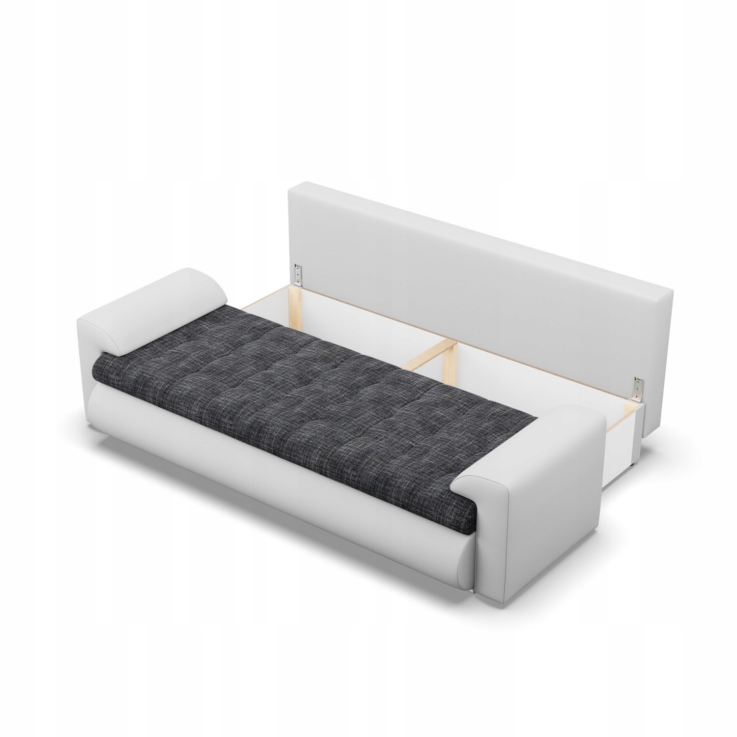 KANAPA FORESTA PLECIONKA BIAŁY POPIEL Rozkładana Wygodna Funkcja Spania