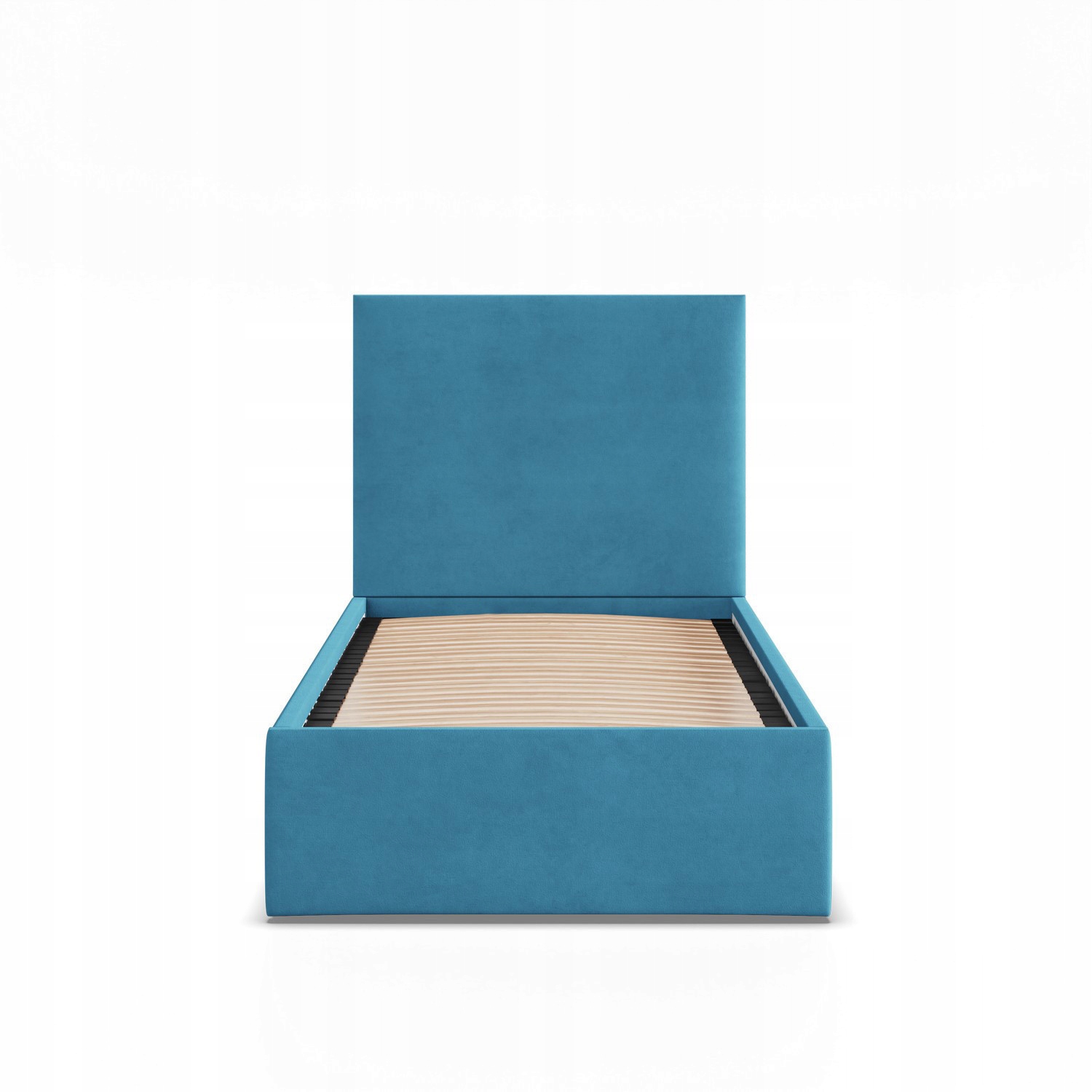 Łóżko Ramowe PAOLA JEDNOOSOBOWE Tapicerowane Pojedyncze VELVET TURKUSOWE