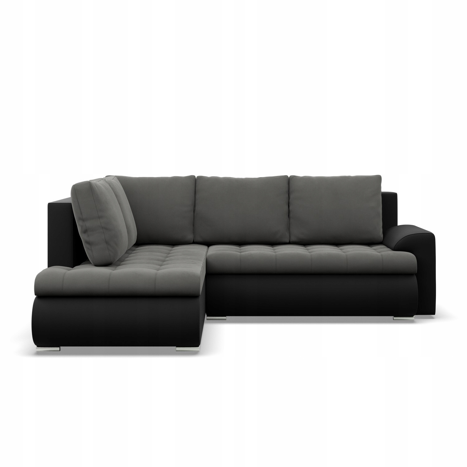 NAROŻNIK FORESTA XL POPIEL CZARNY KANAPA Rozkładana Rogówka Wygodna