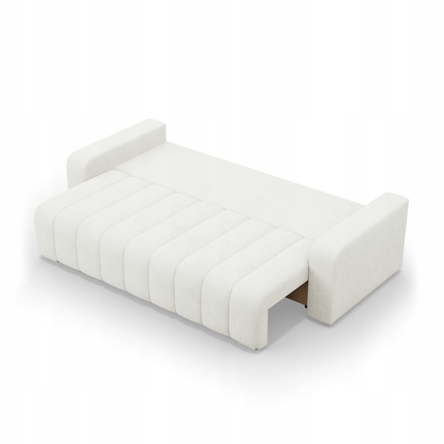 KANAPA ABRIELLE BIAŁA Kremowa Rozkładana Wygodna Funkcja Spania Sofa