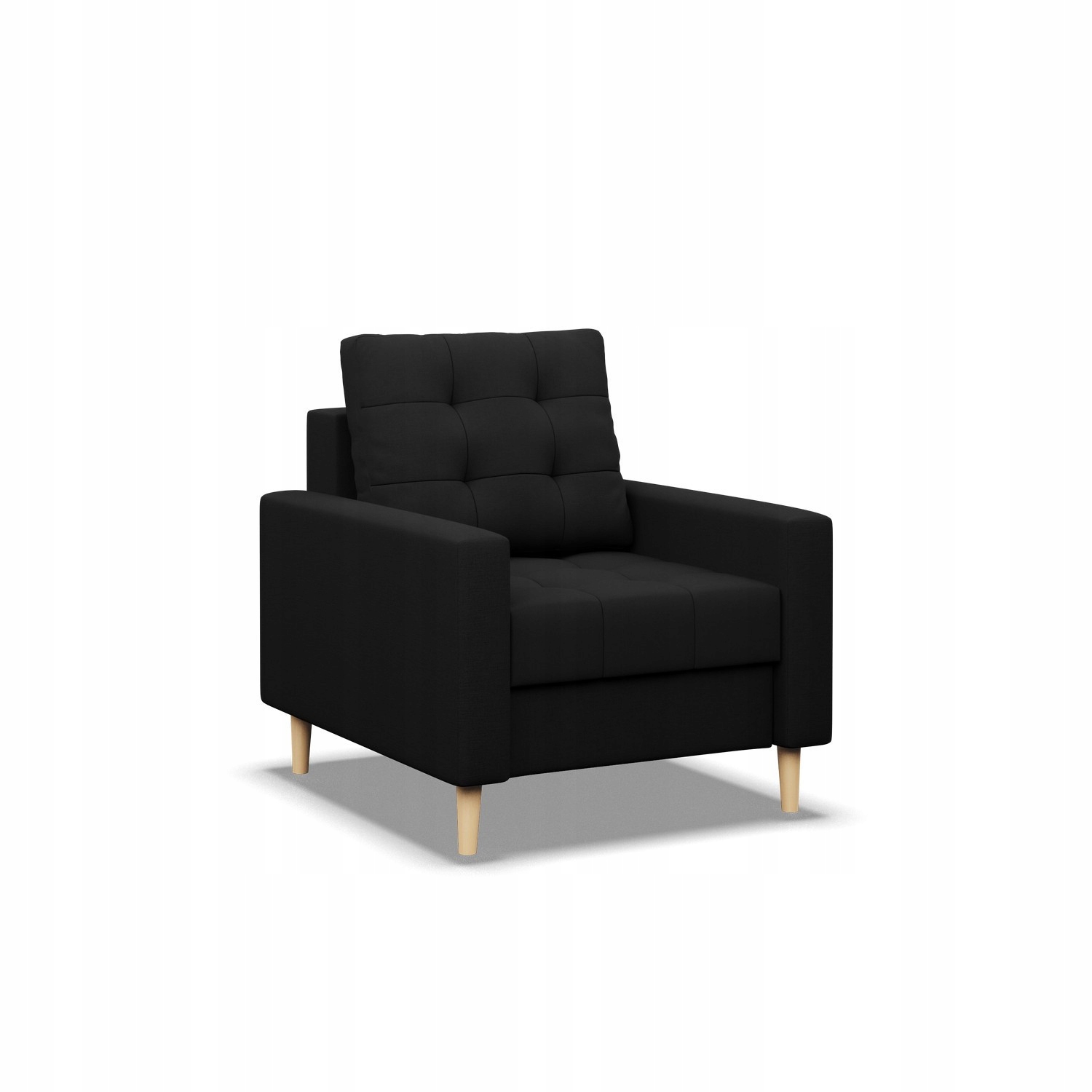 FOTEL ELMA CZARNY Wygodny Elegancki PIANKA