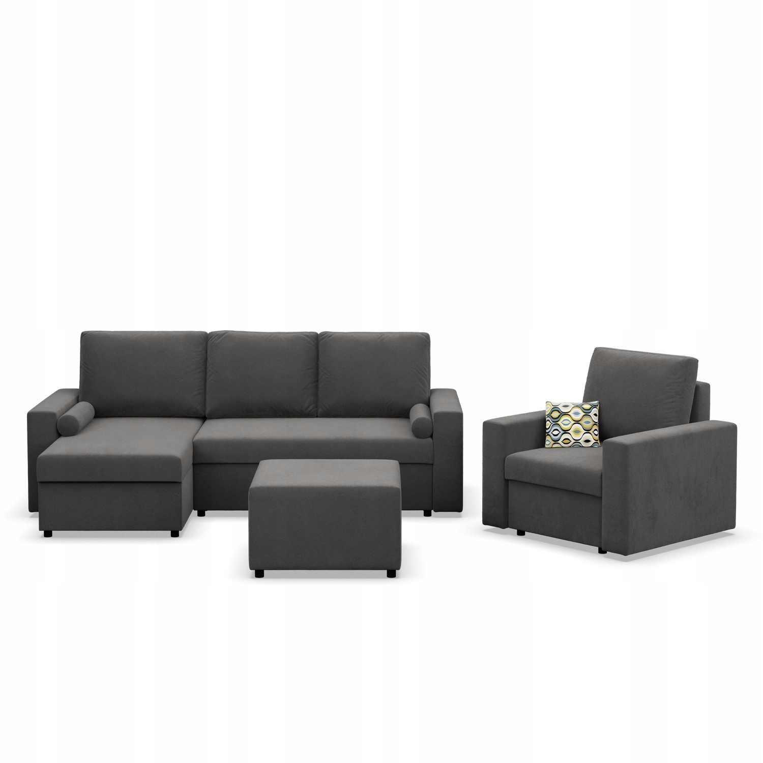 KANAPA NEO CAPPUCCINO Mikrofaza Rozkładana Wygodna Podłokietnik Prosty