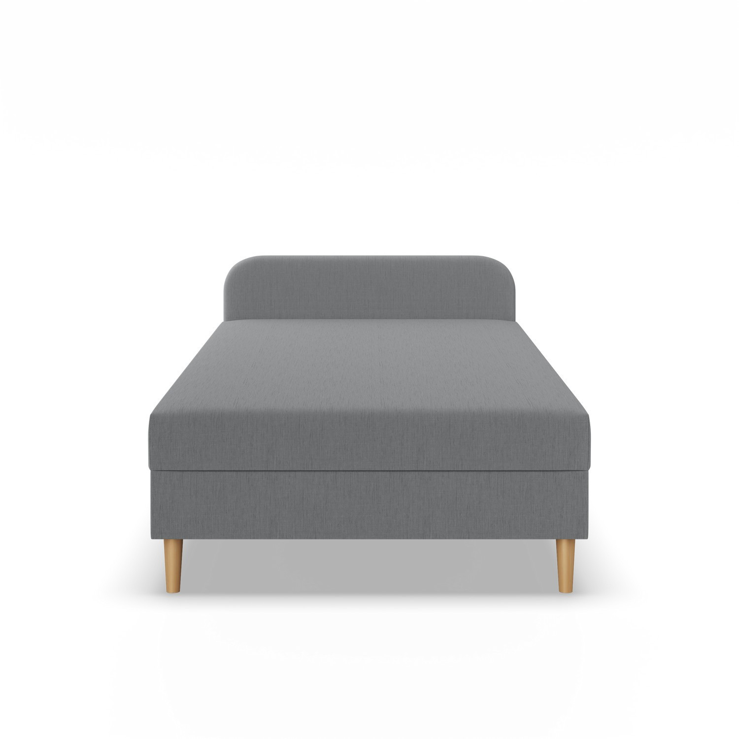 Łóżko Kontynentalne CASPE JASNY SZARY JEDNOOSOBOWE Pojedyncze 120x200