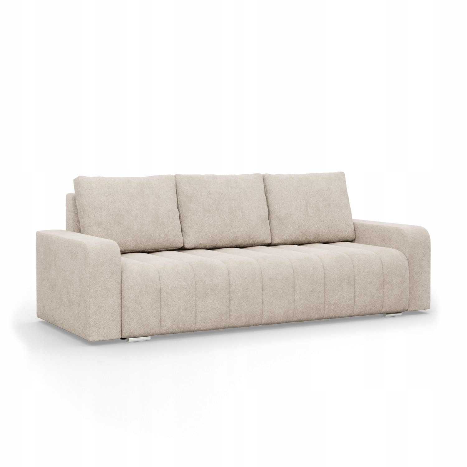 KANAPA ABRIELLE BEŻOWA Rozkładana Wygodna Funkcja Spania Sofa