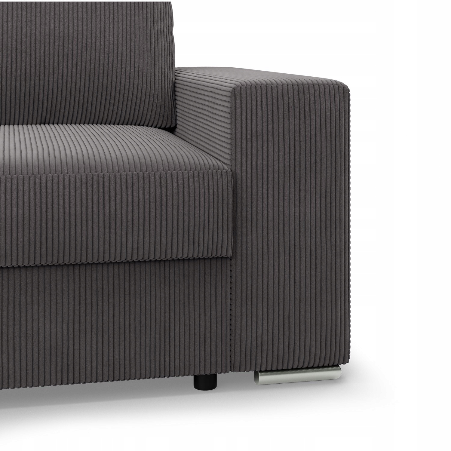 NAROŻNIK VELANO CIEMNY SZARY Rogówka KANAPA Rozkładana z Funkcją Spania