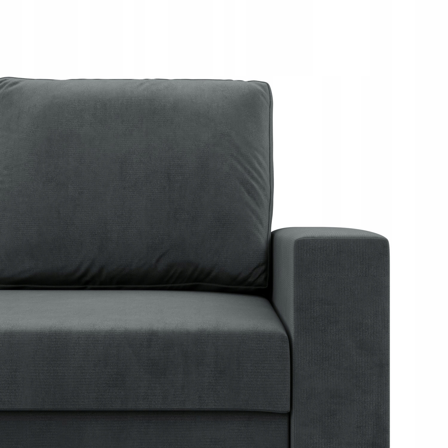 KANAPA NAROŻNIK NEO CIEMNY SZARY Nowoczesny Rozkładana KRONOS VELVET BONELL