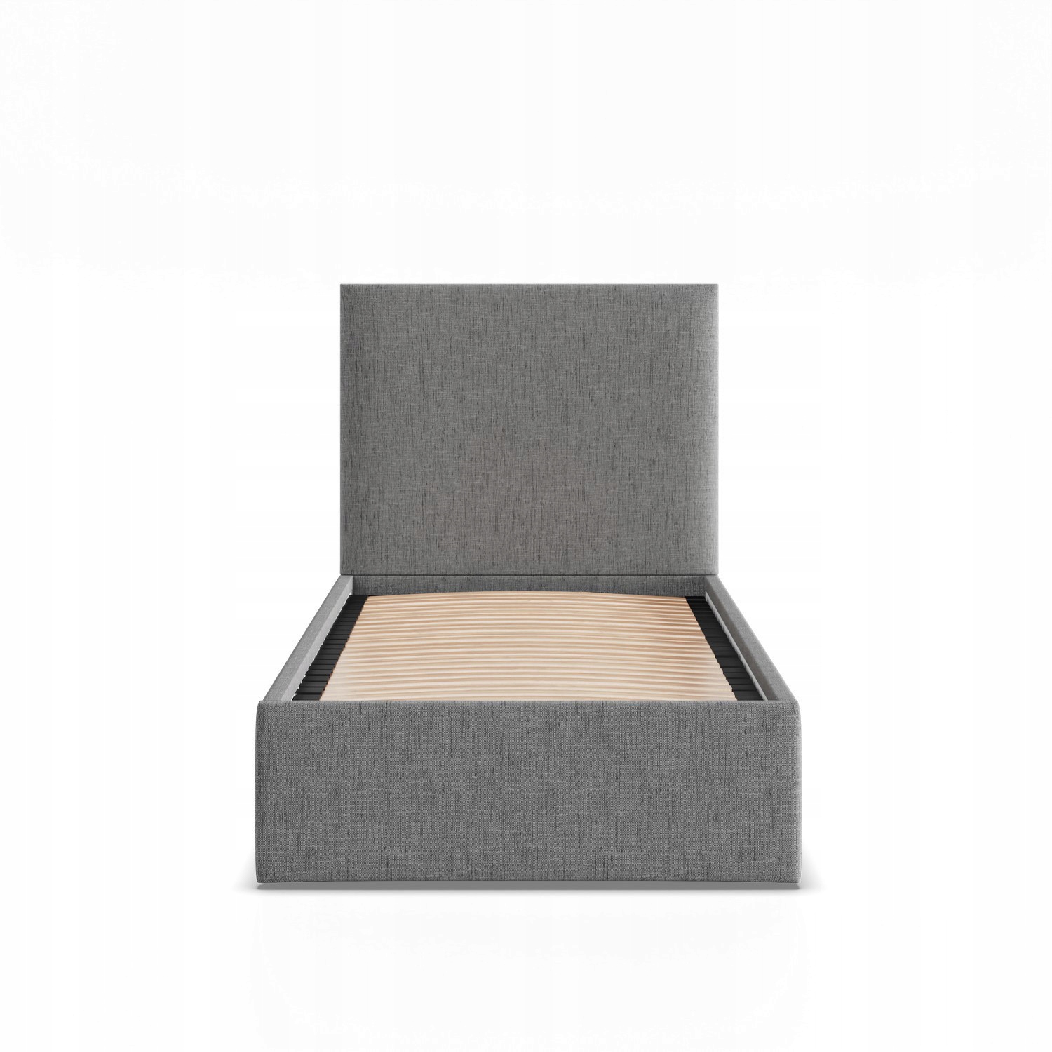 Łóżko Ramowe PAOLA CIEMNY SZARY JEDNOOSOBOWE Tapicerowane Pojedyncze