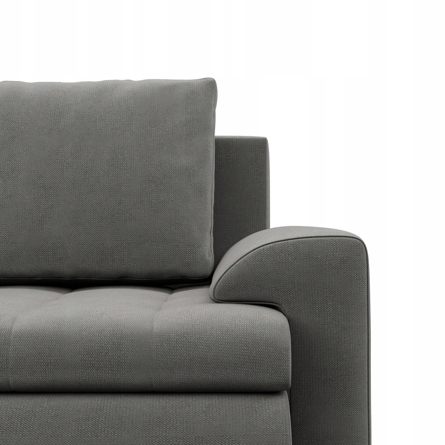 NAROŻNIK FORESTA XL JASNY SZARY KANAPA Rozkładana KRONOS VELVET