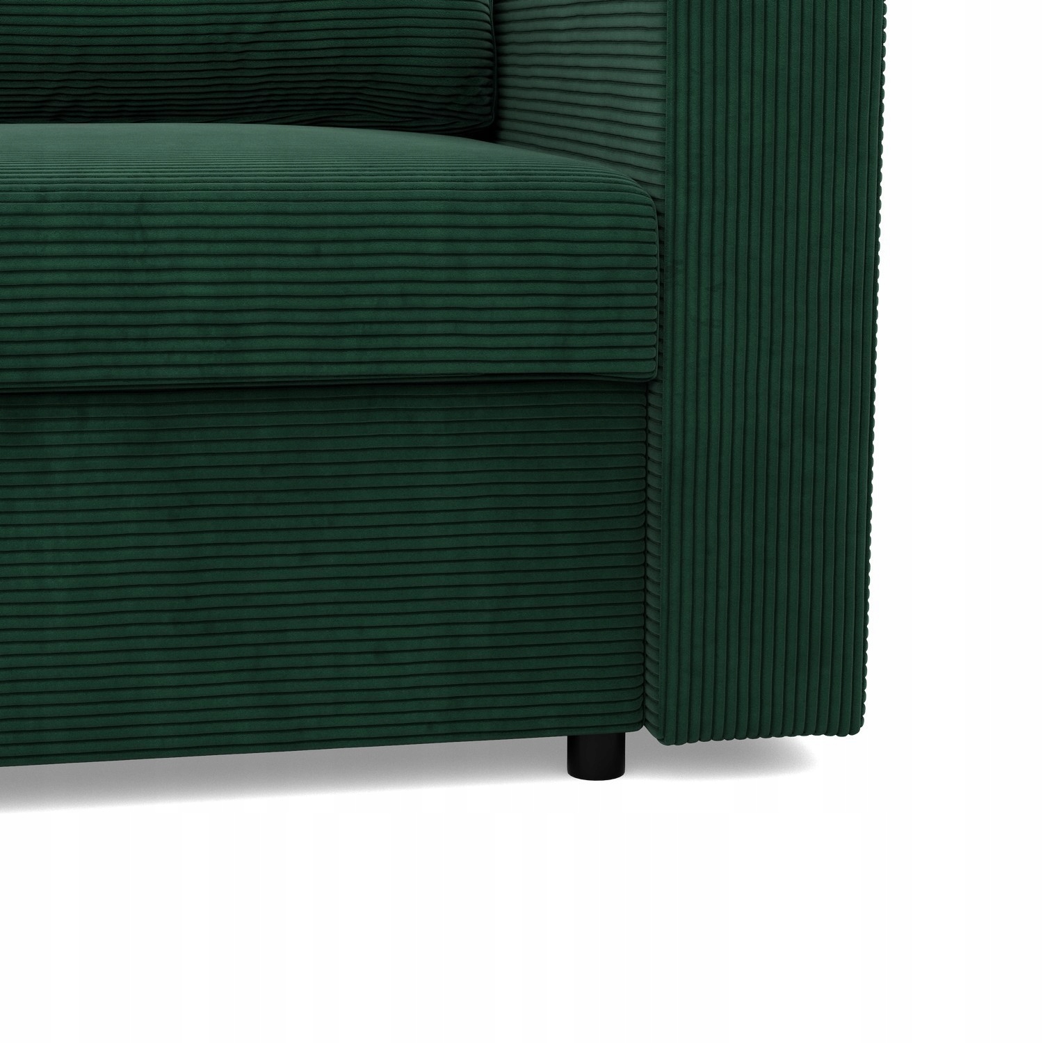 KANAPA NAROŻNIK NEO CIEMNY ZIELONY Nowoczesny Rozkładana POSO SZTRUKS