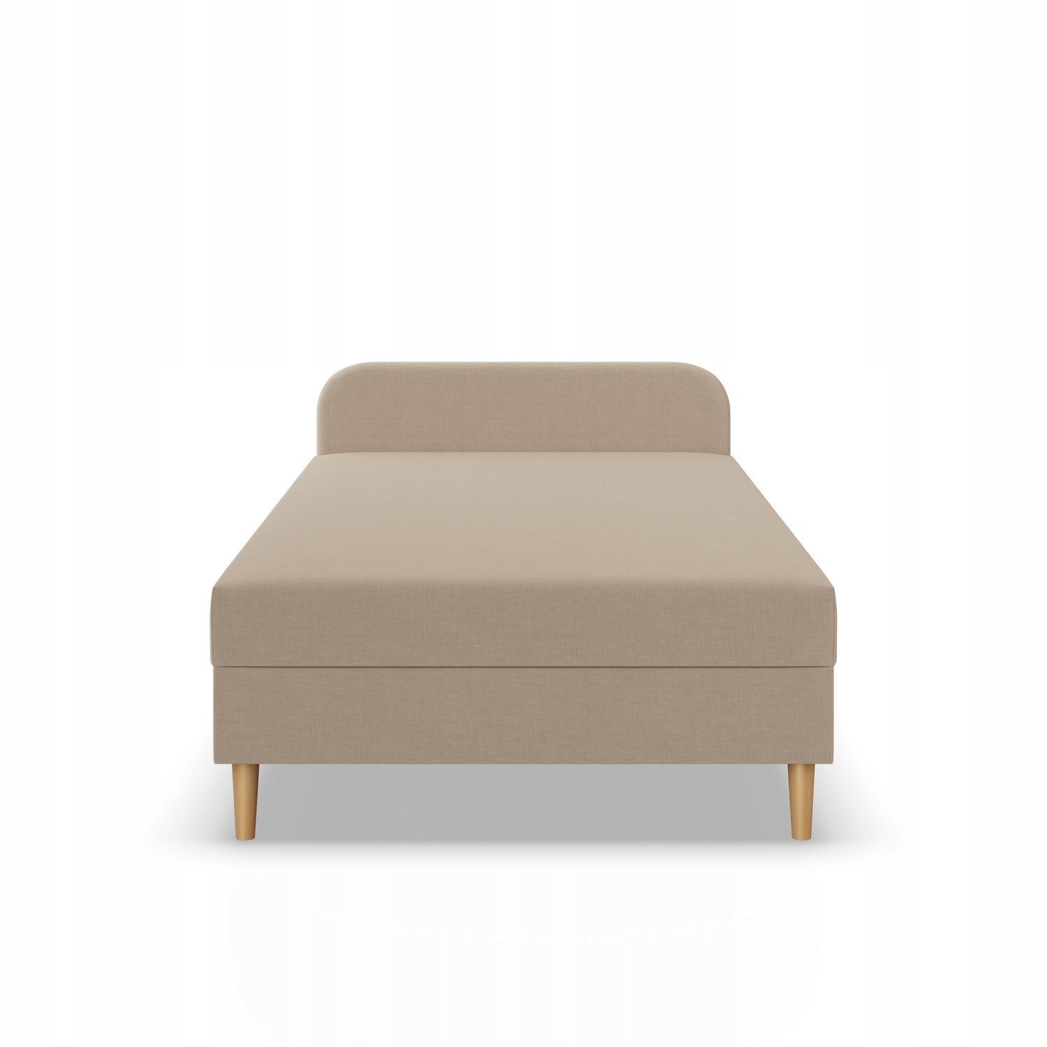 Łóżko Kontynentalne CASPE BEŻOWE JEDNOOSOBOWE Pojedyncze 90x200