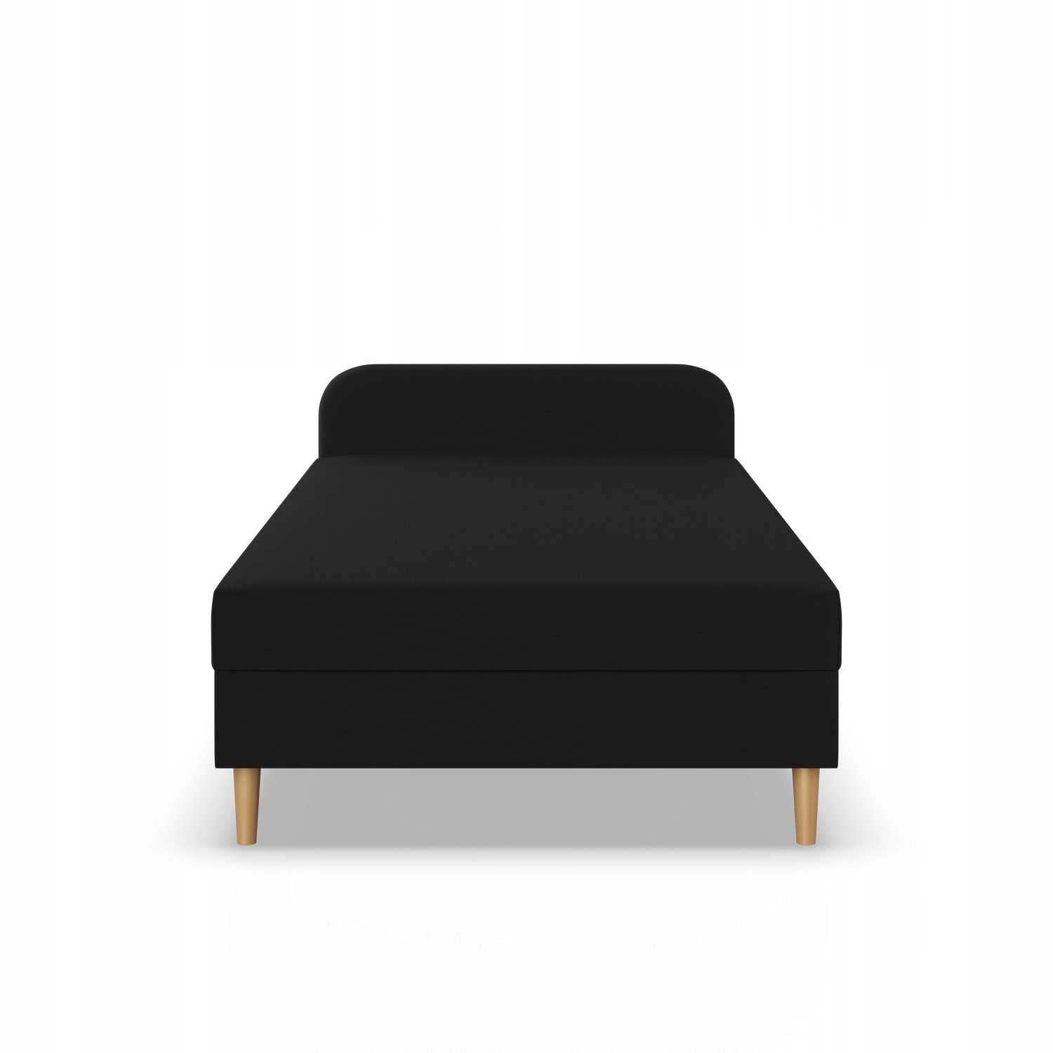 Łóżko Kontynentalne CASPE JEDNOOSOBOWE Pojedyncze 120x200 CZARNE