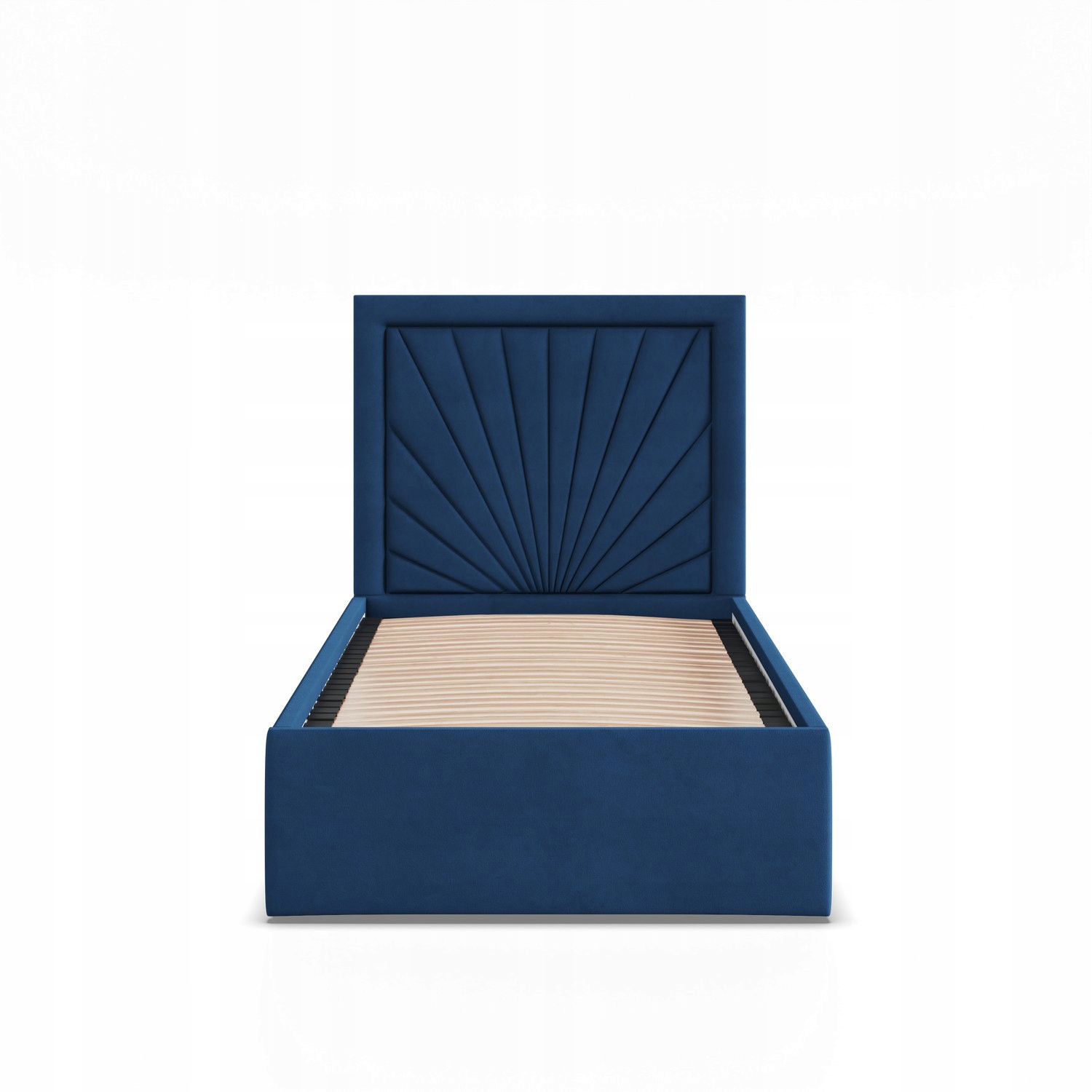 Łóżko Ramowe VASTO JEDNOOSOBOWE Tapicerowane Pojedyncze VELVET NIEBIESKIE