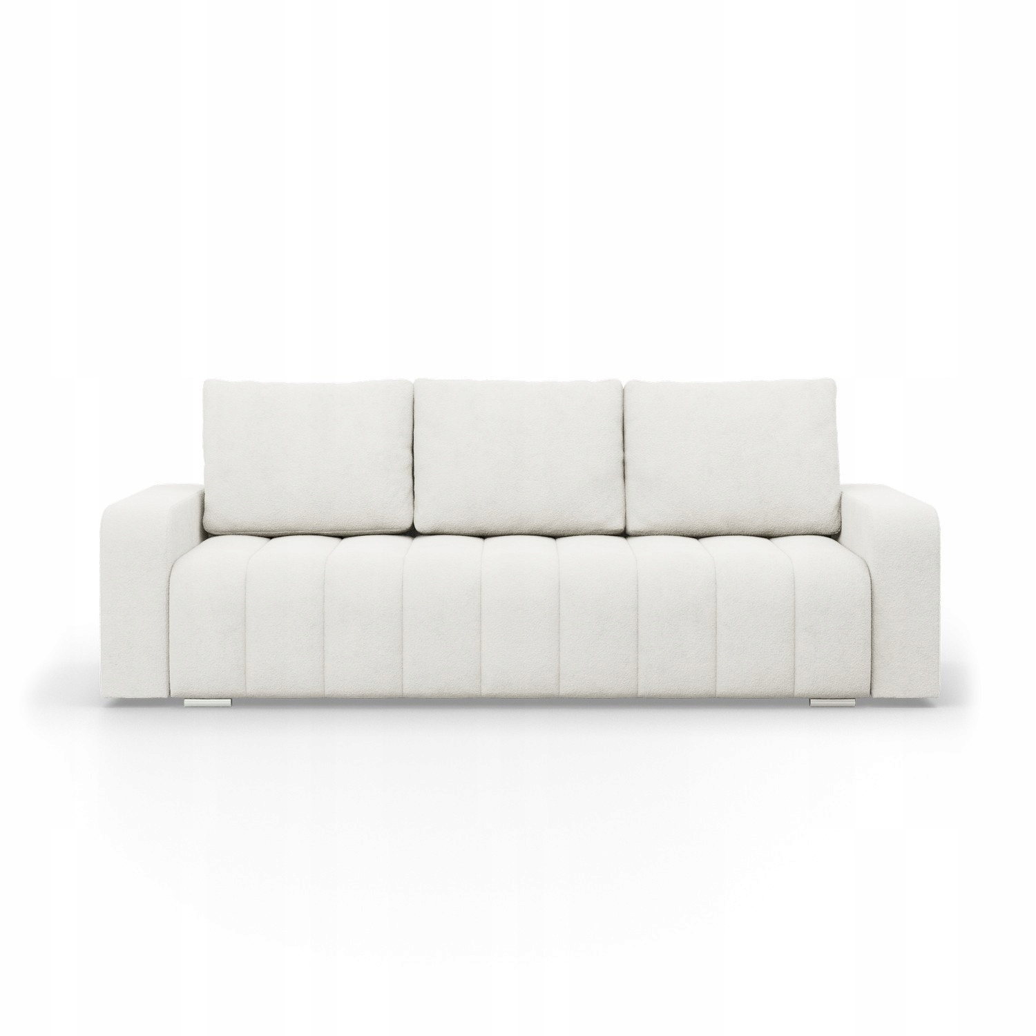 KANAPA ABRIELLE BIAŁA Kremowa Rozkładana Wygodna Funkcja Spania Sofa