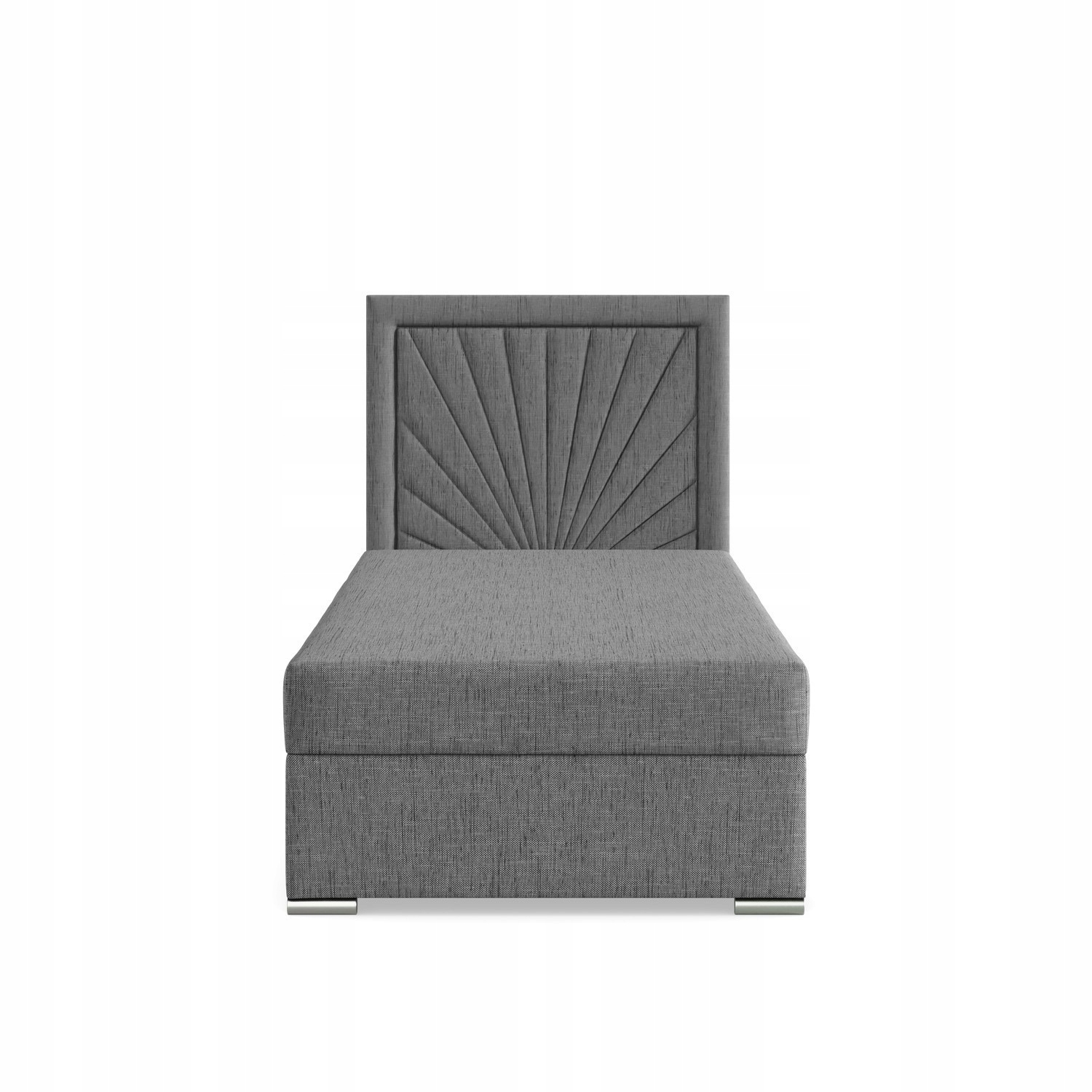 Łóżko Kontynentalne VICENZA JEDNOOSOBOWE Pojedyncze CIEMNY SZARY