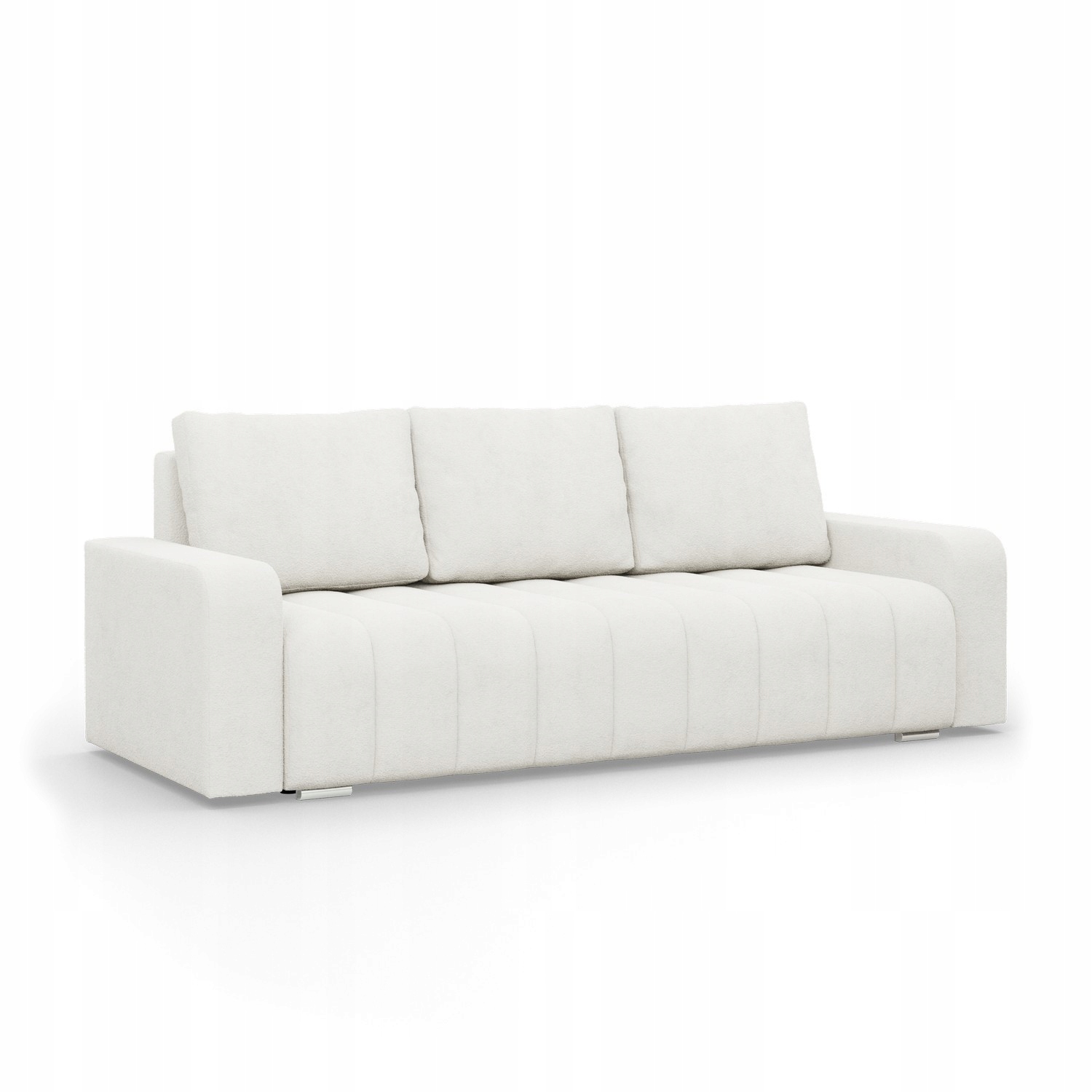 KANAPA ABRIELLE BIAŁA Kremowa Rozkładana Wygodna Funkcja Spania Sofa