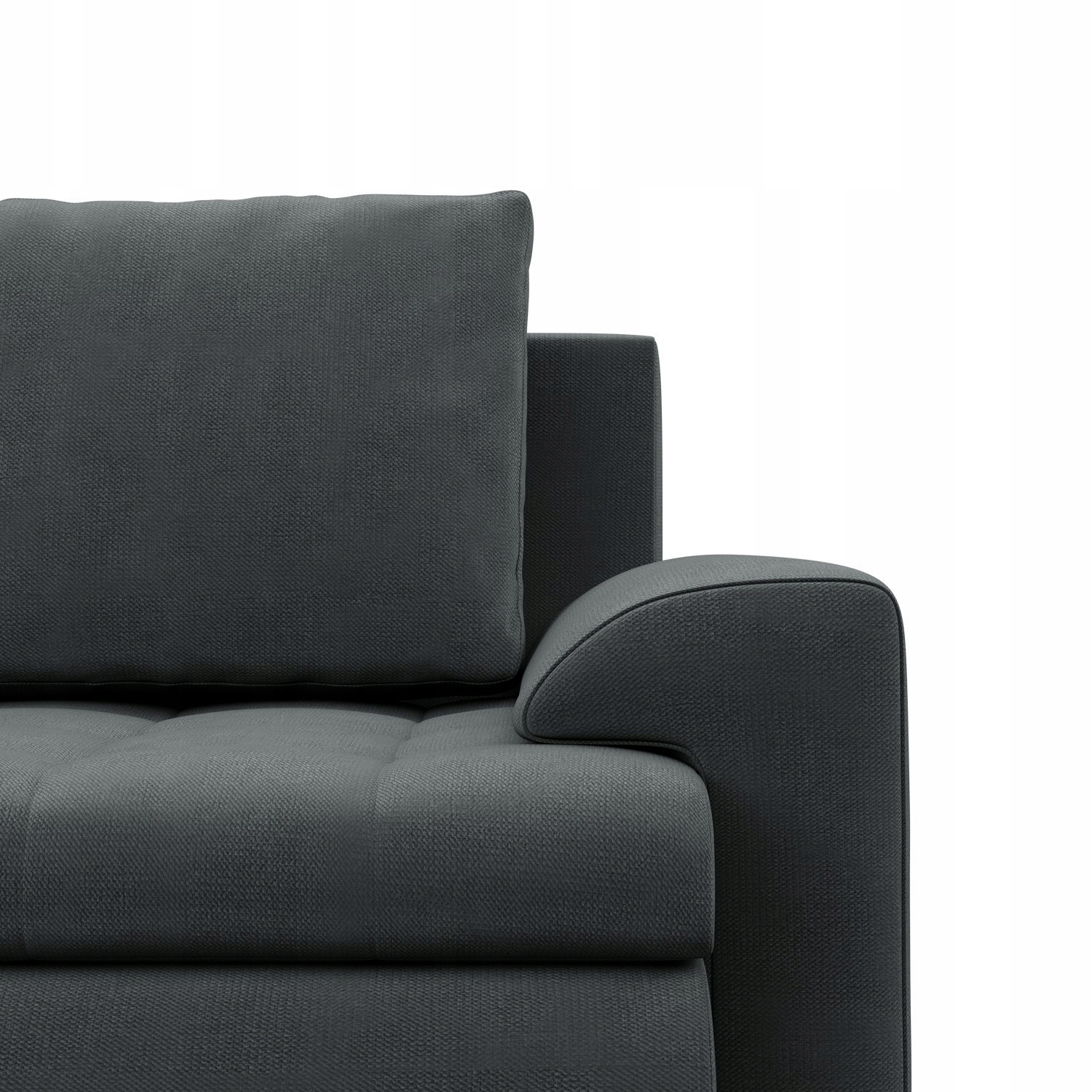 NAROŻNIK FORESTA U DUŻY CIEMNY SZARY KANAPA Rogówka Rozkładana KRONOS VELVE