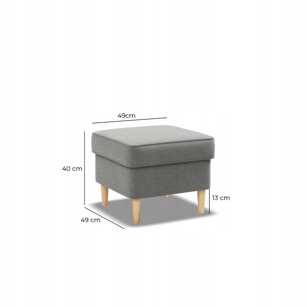 PUFA PODNÓŻEK CIEMNY SZARY do Fotela USZAK 50x50 PUF
