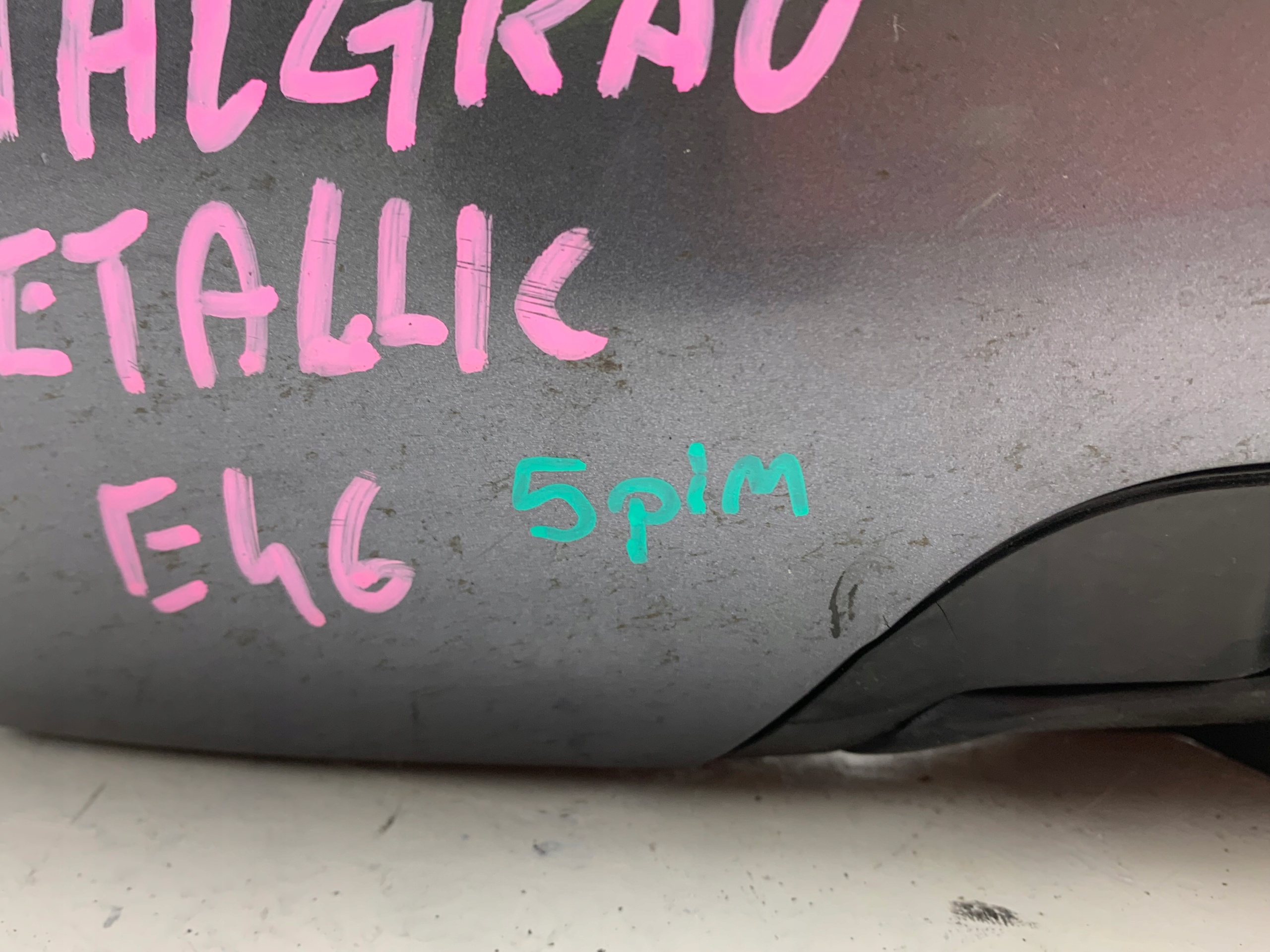 BMW E46 LUSTERKO PRAWE 5 PIN STAHLGRAU METALLIC - zdjęcie 5