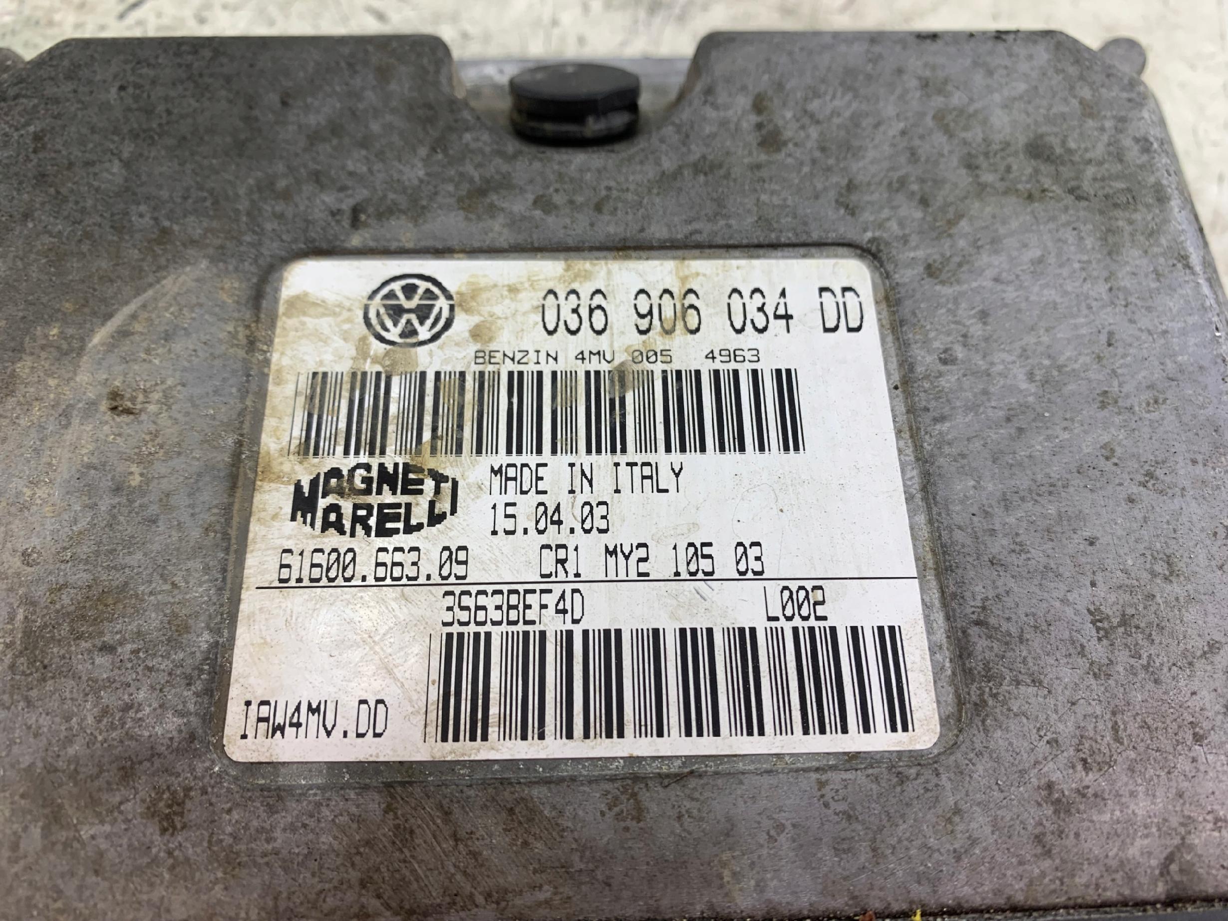 Dodatkowe zdjęcie używanej części: VW POLO 9N 1.4 STEROWNIK SILNIKA 036906034DD