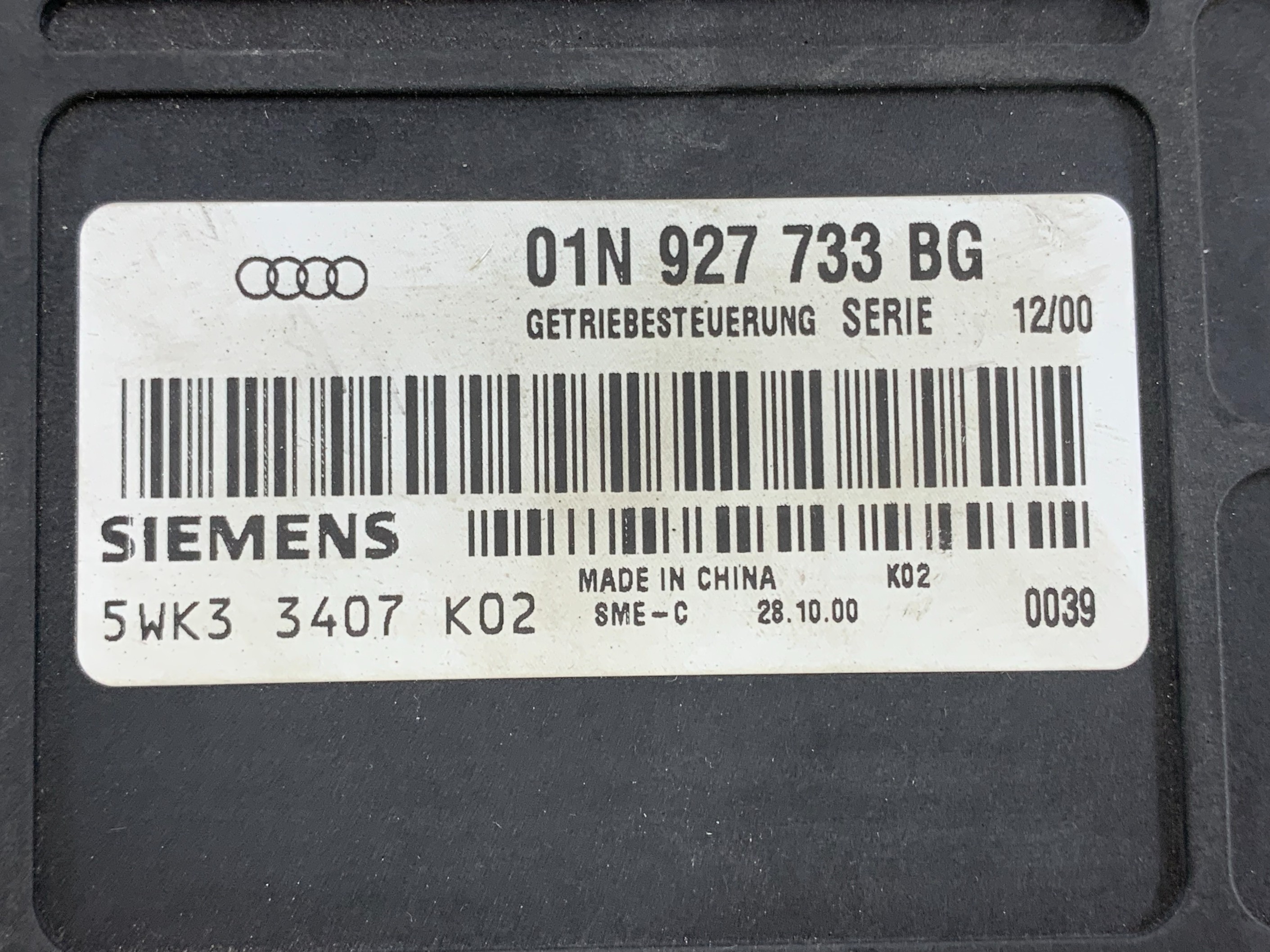 STEROWNIK SKRZYNI AUTOMAT VW 01N927733BG - zdjęcie 4