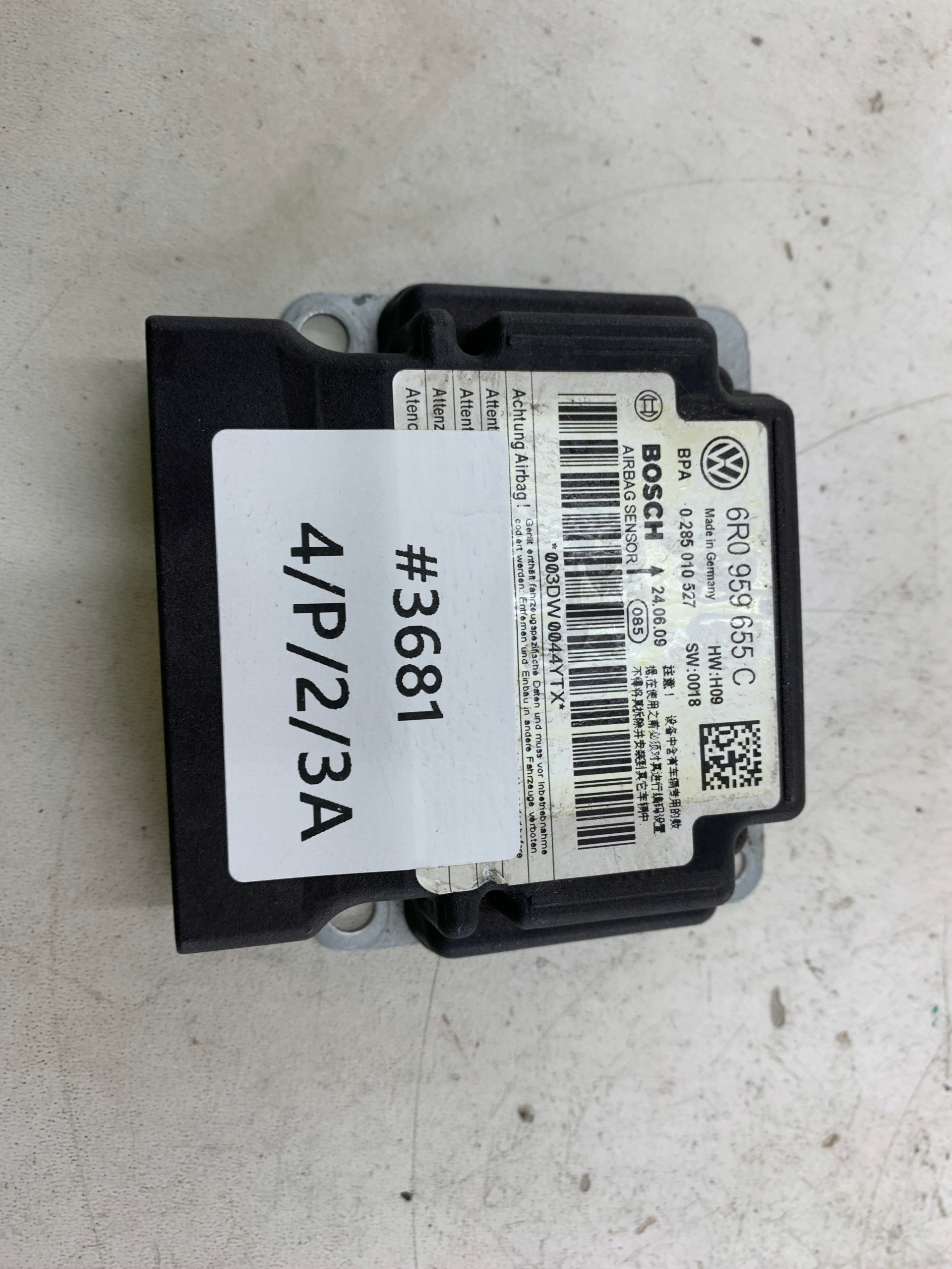SEAT IBIZA IV MODUŁ SENSOR AIRBAG 6R0959655C - zdjęcie 8