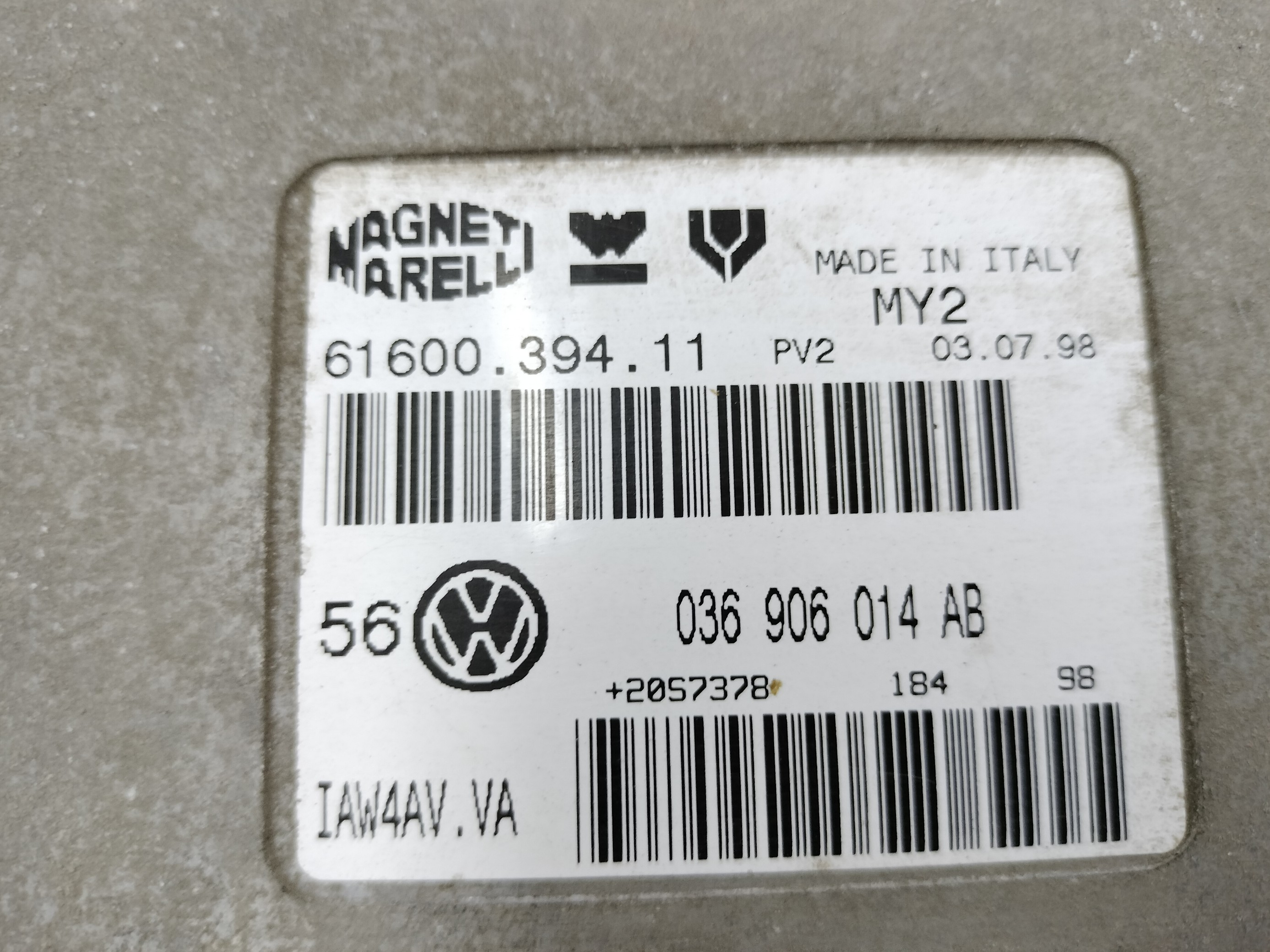 KOMPUTER STEROWNIK SILNIKA 036906014AB VOLKSWAGEN SEAT SKODA AUDI - zdjęcie 7