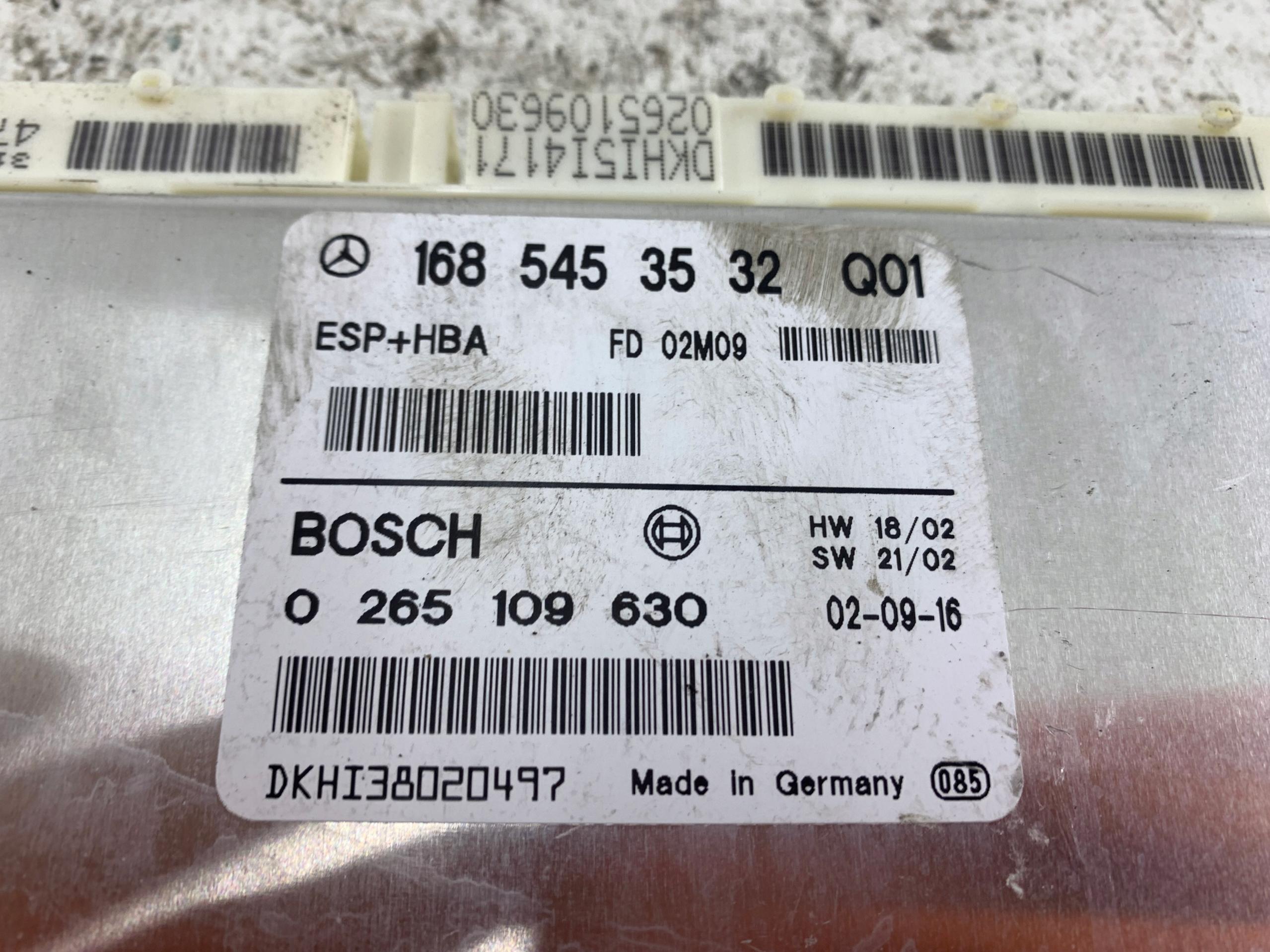 Dodatkowe zdjęcie używanej części: MERCEDES W168 1.7 CDI STEROWNIK ESP 1685453532