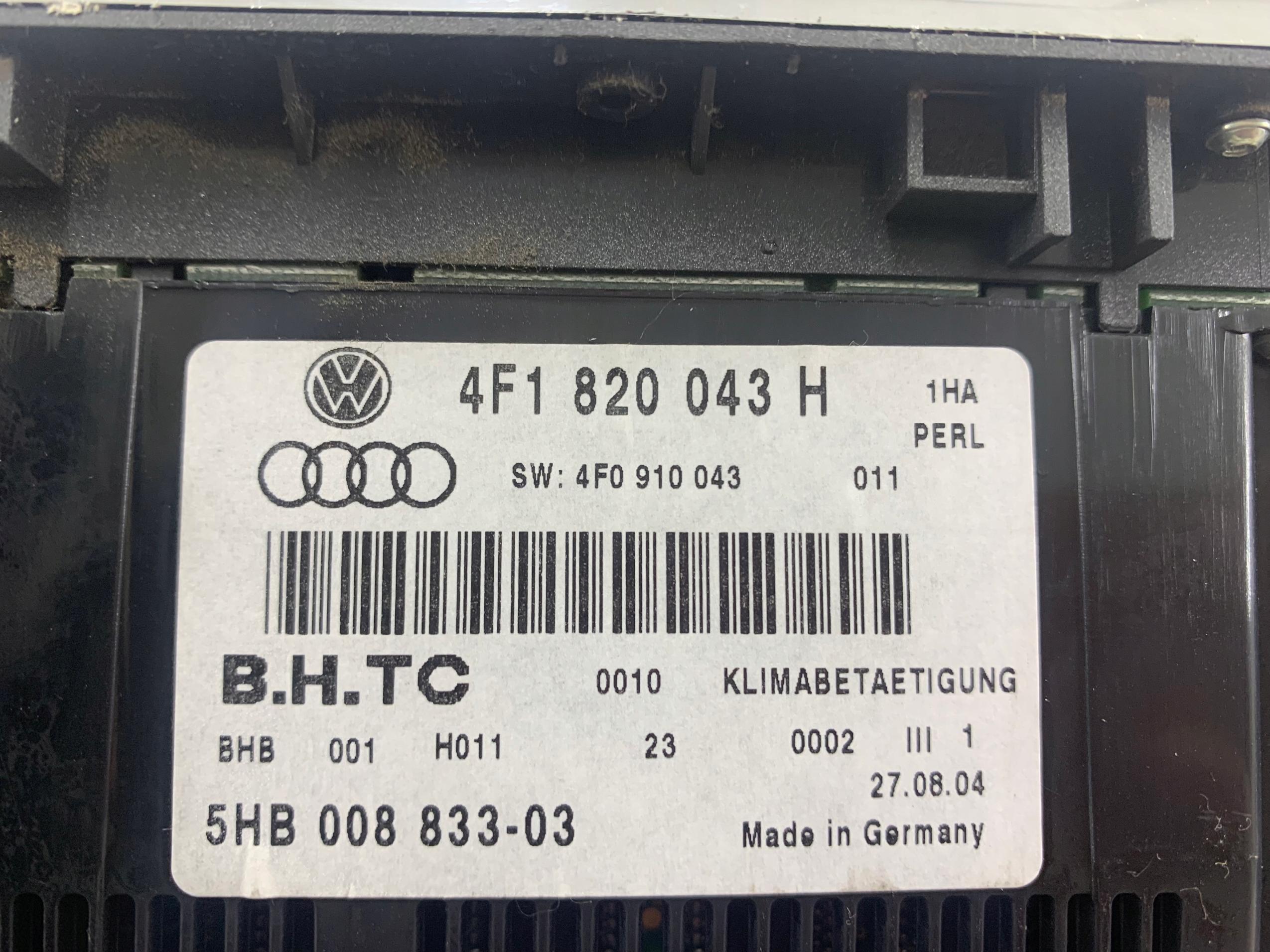 Dodatkowe zdjęcie używanej części: AUDI A6 C6 PANEL KLIMATYZACJI 4F1820043H