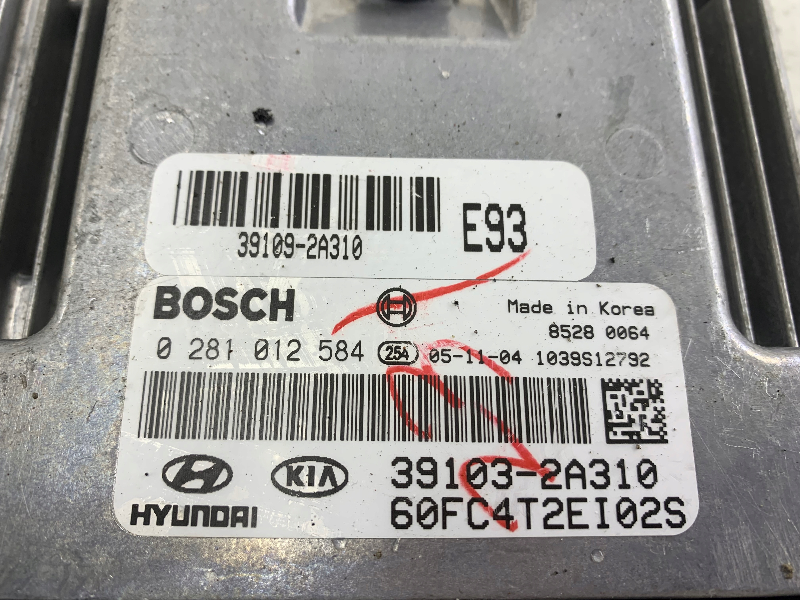 HYUNDAI MATRIX I 1.5 CRDI STEROWNIK SILNIKA 39103-2A310 - zdjęcie 7