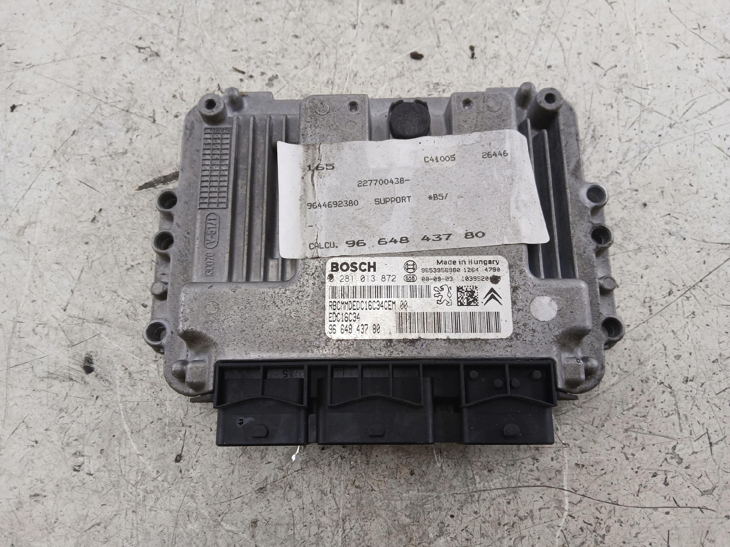 Dodatkowe zdjęcie używanej części: CITROEN C4 C3 I PEUGEOT 207 1.6 HDI STEROWNIK SILNIKA 9664843780