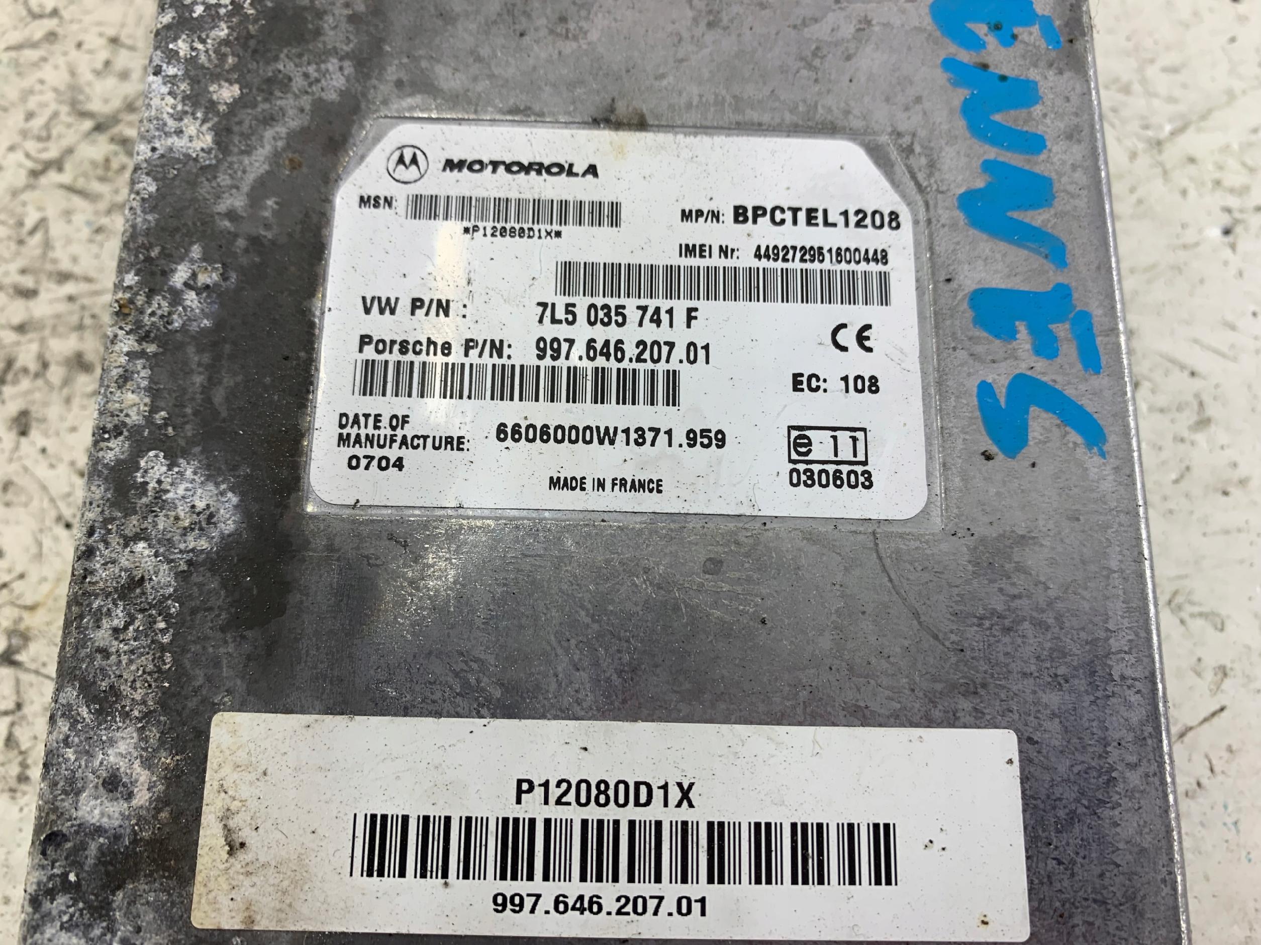Dodatkowe zdjęcie używanej części: PORSCHE CAYENNE I VW TOUAREG MODUŁ STEROWNIK TELEFONU 7L5035741F