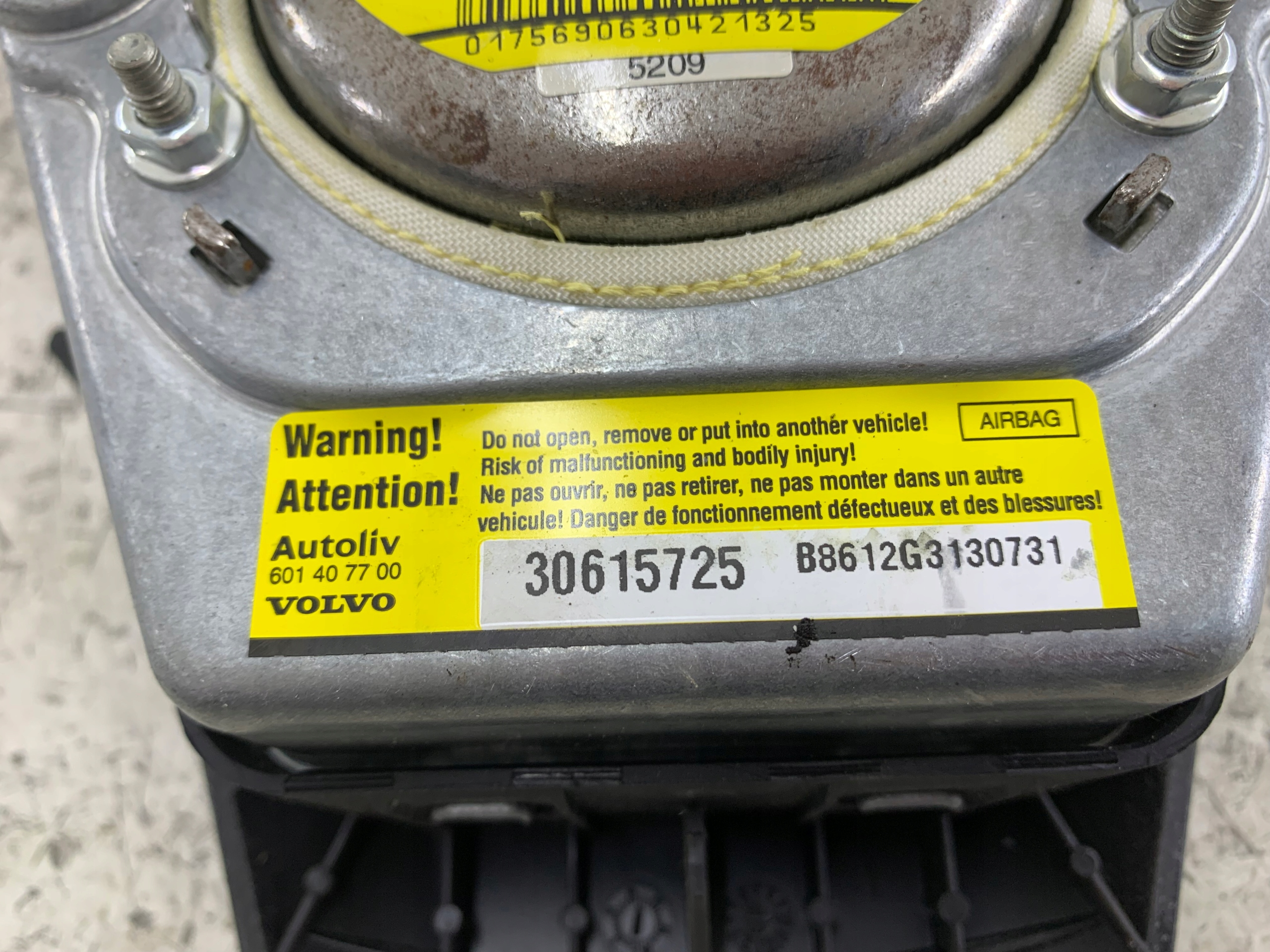 VOLVO V50 I AIRBAG PODUSZKA POWIETRZNA KIEROWCY 30615725 - zdjęcie 6