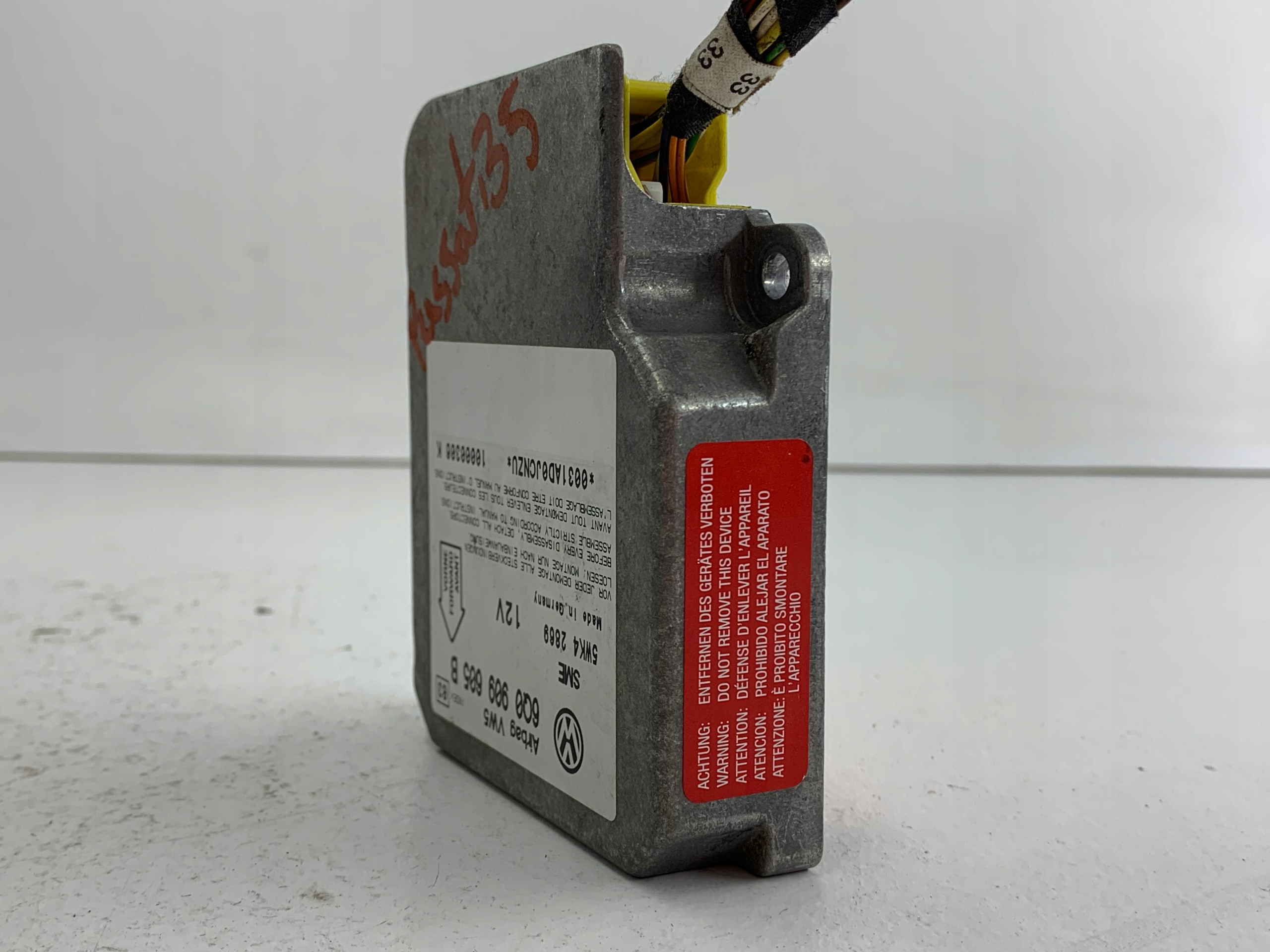 VW PASSAT B5 MODUŁ SENSOR AIRBAG 6Q0909605B - zdjęcie 4