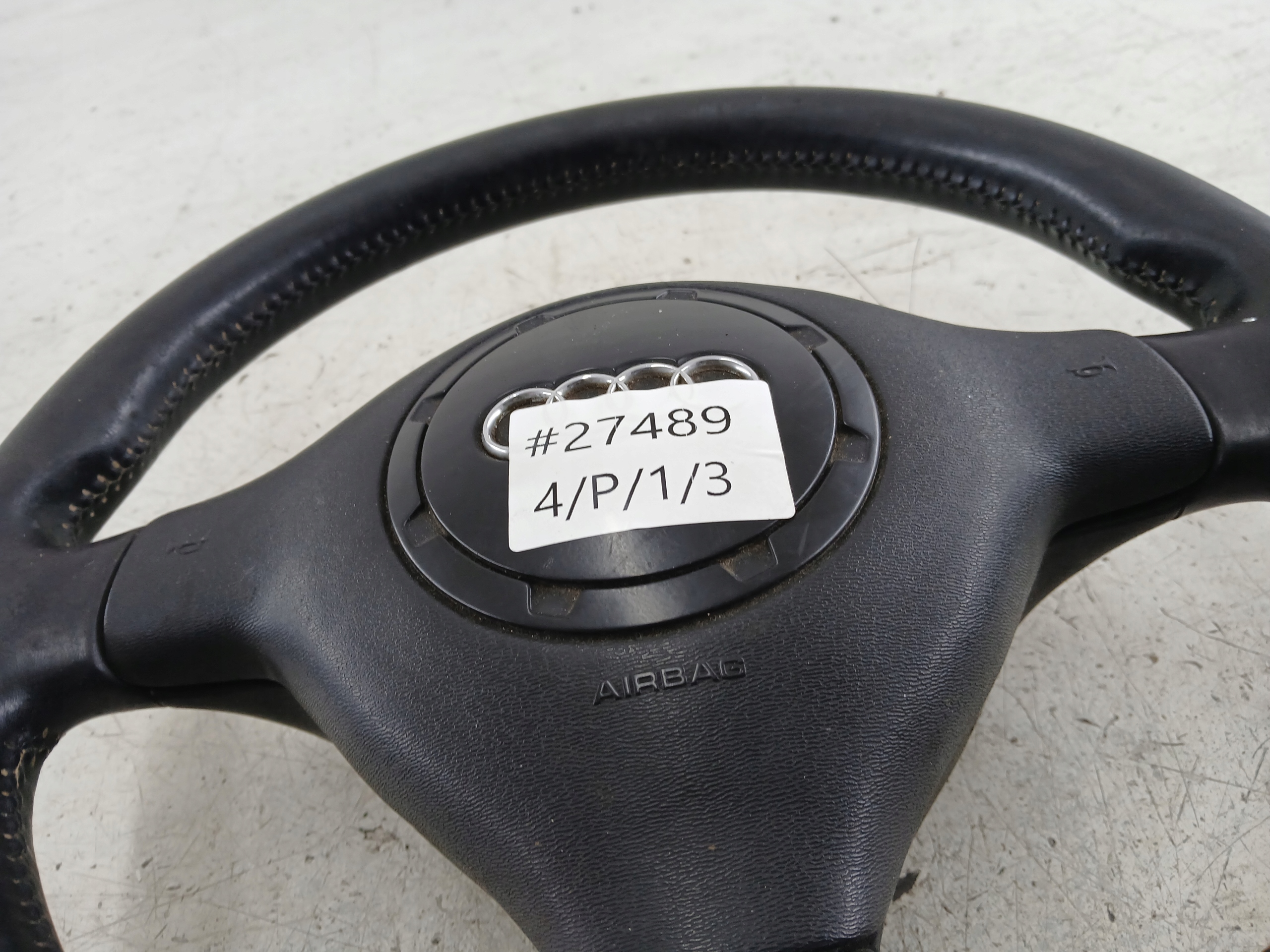 AUDI A3 8L KIEROWNICA TRÓJRAMIENNA SKÓRA SKÓRZANA + AIRBAG DO OBSZYCIA - zdjęcie 6