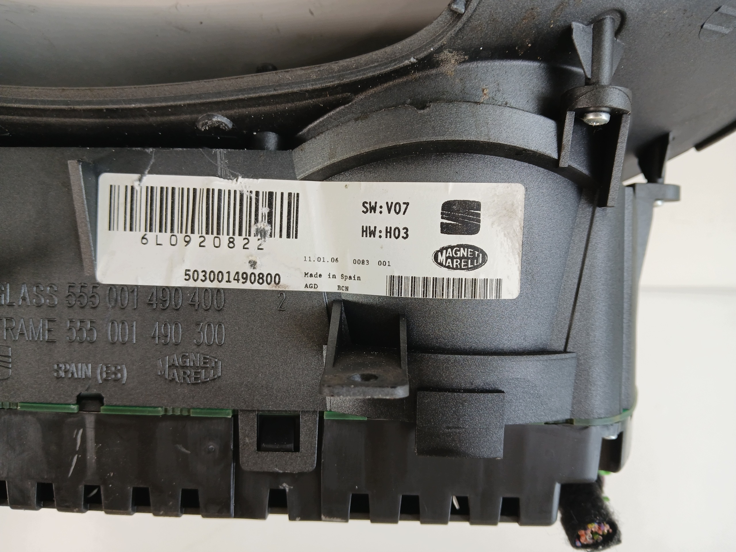 Dodatkowe zdjęcie używanej części: SEAT IBIZA III CORDOBA II 1.4 LICZNIK ZEGARY 6L0920822