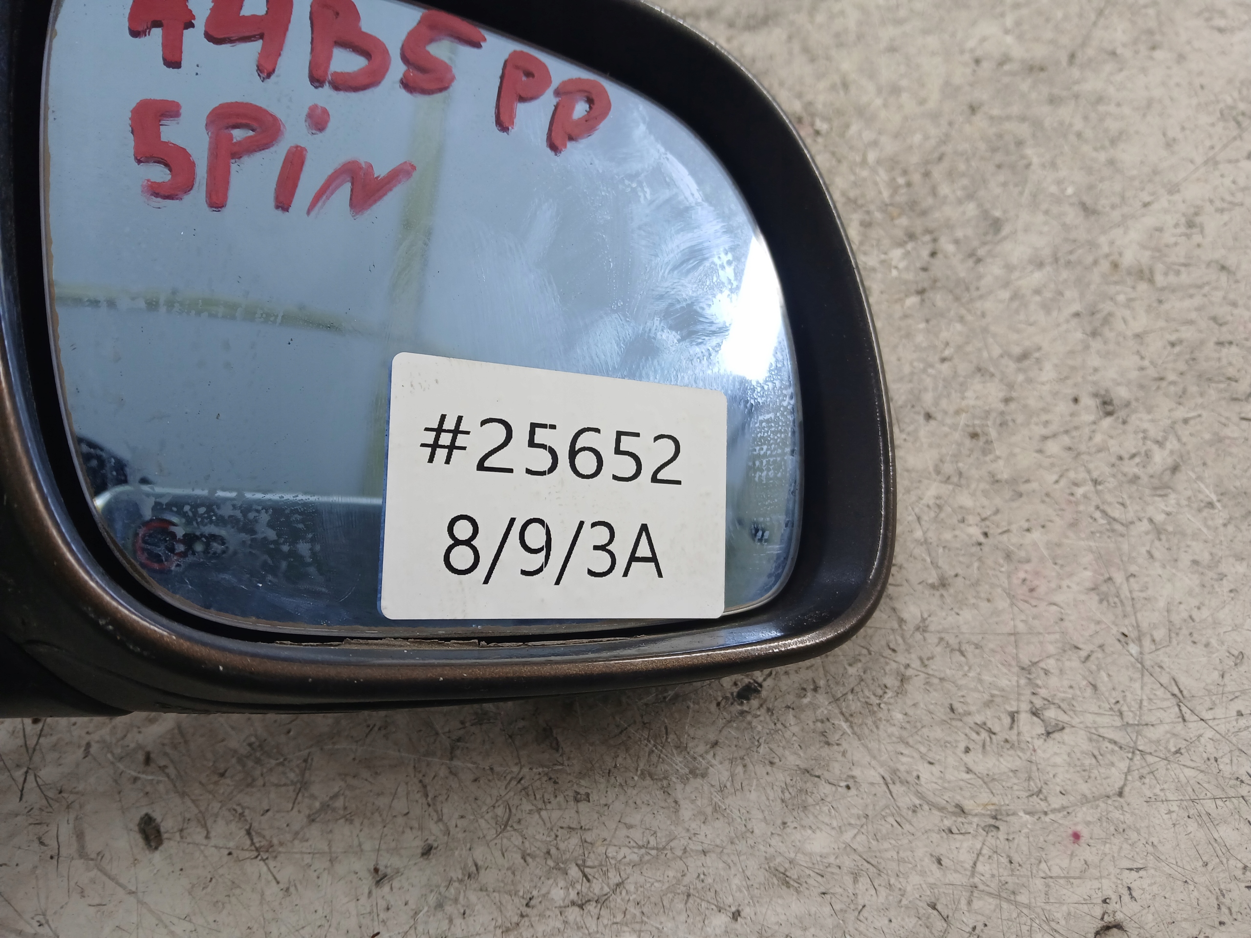 AUDI A4 B5 LUSTERKO PRAWE 5 PIN BRĄZOWE - zdjęcie 6