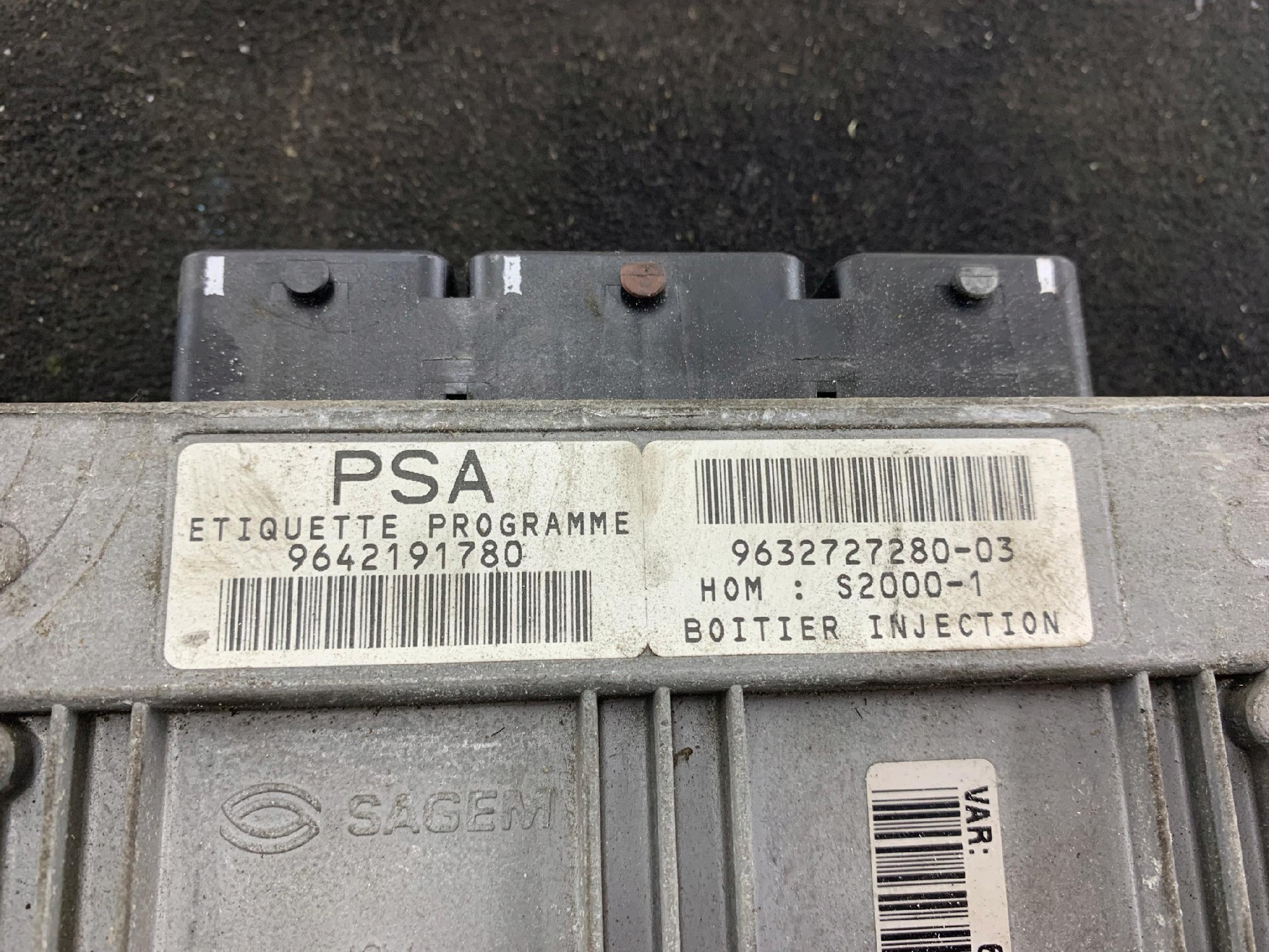 Dodatkowe zdjęcie używanej części: CITROEN XSARA PICASSO 1.6 STEROWNIK SILNIKA 9632727280