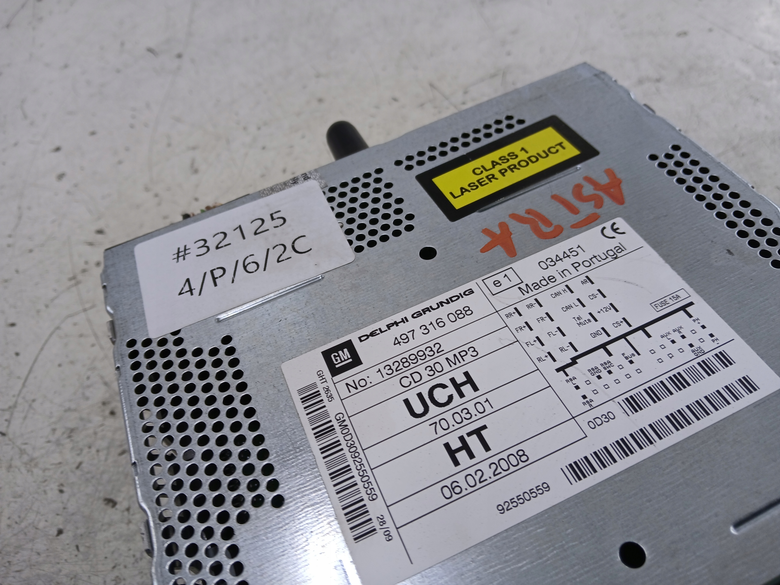 OPEL ASTRA H ZAFIRA B RADIO FABRYCZNE CD 13289932 - zdjęcie 7