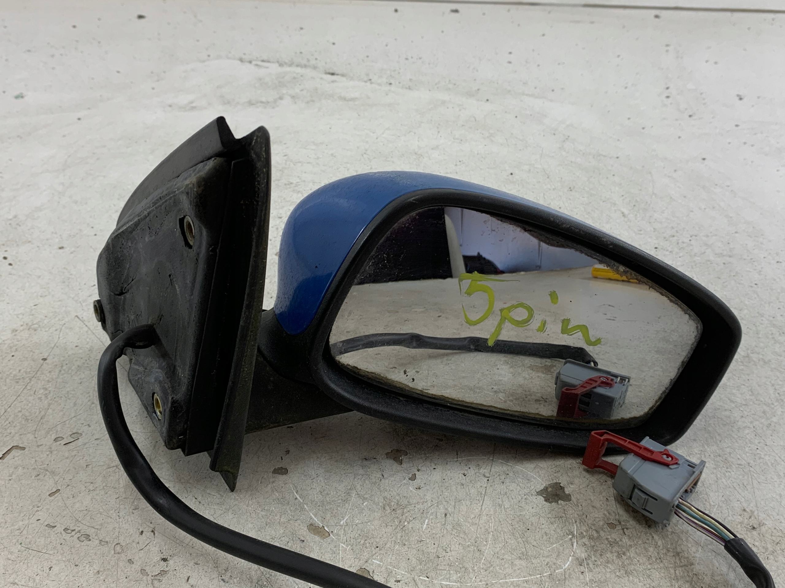 FIAT STILO LUSTERKO PRAWE NIEBIESKIE 7 PIN - zdjęcie 3
