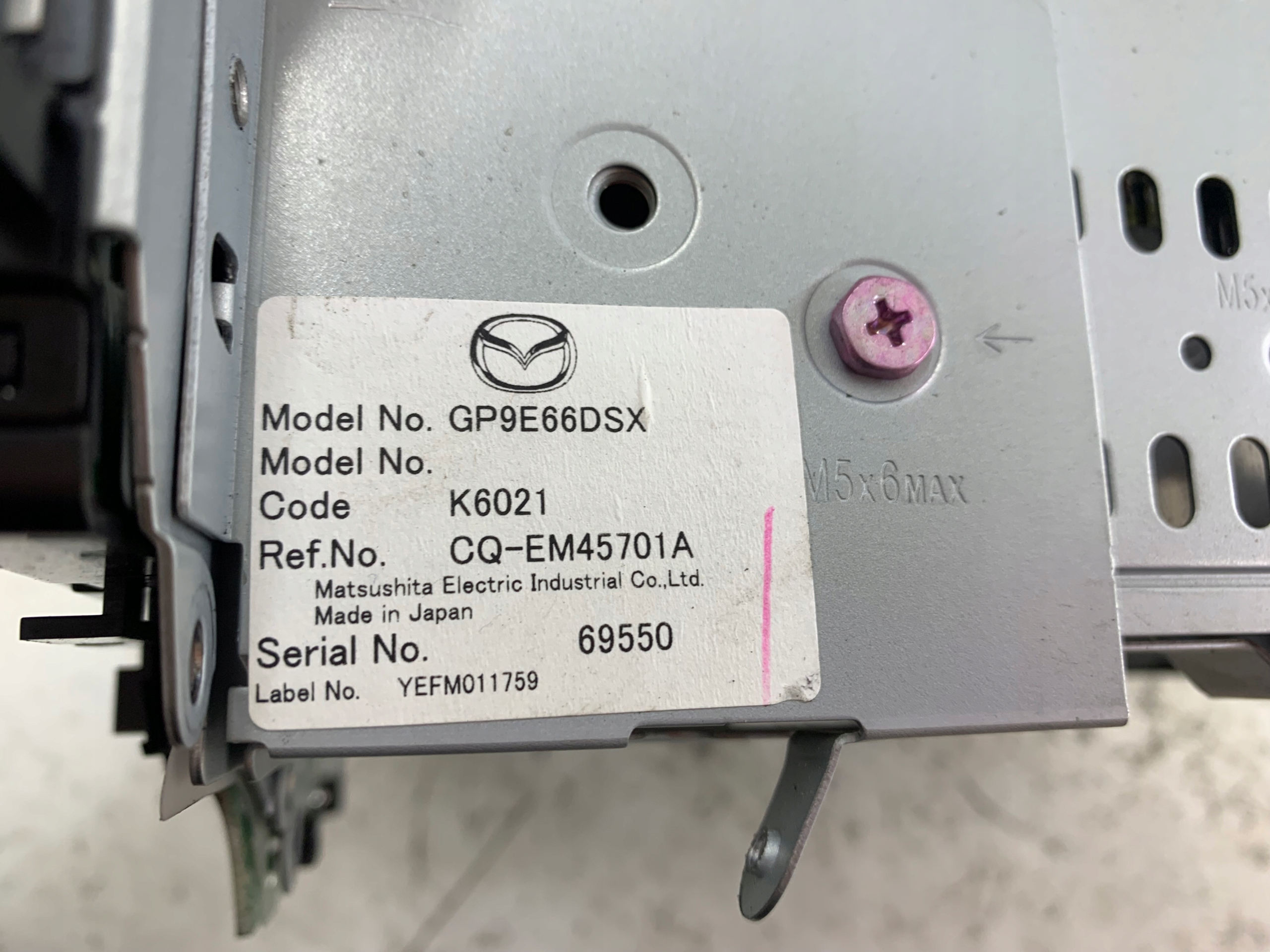 Dodatkowe zdjęcie używanej części: MAZDA 6 GG LIFT RADIO FABRYCZNE CD GP9E66DSX