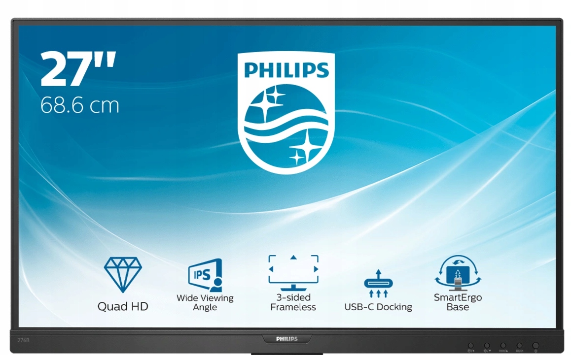 Philips 27インチWQHD/ USB-Cモニター　276B9 Monitor Philips 276E9QDSB 00 27 Inch , IPS, FullHD 1920x1080