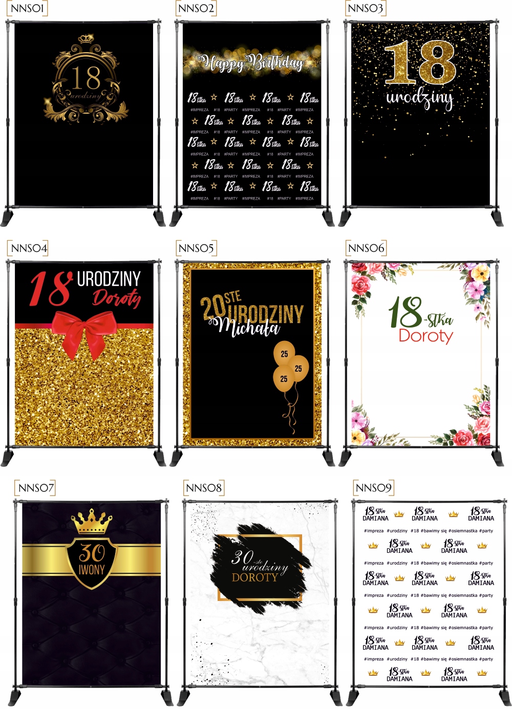 TŁO ścianka FOTO na urodziny 30stka własny napis