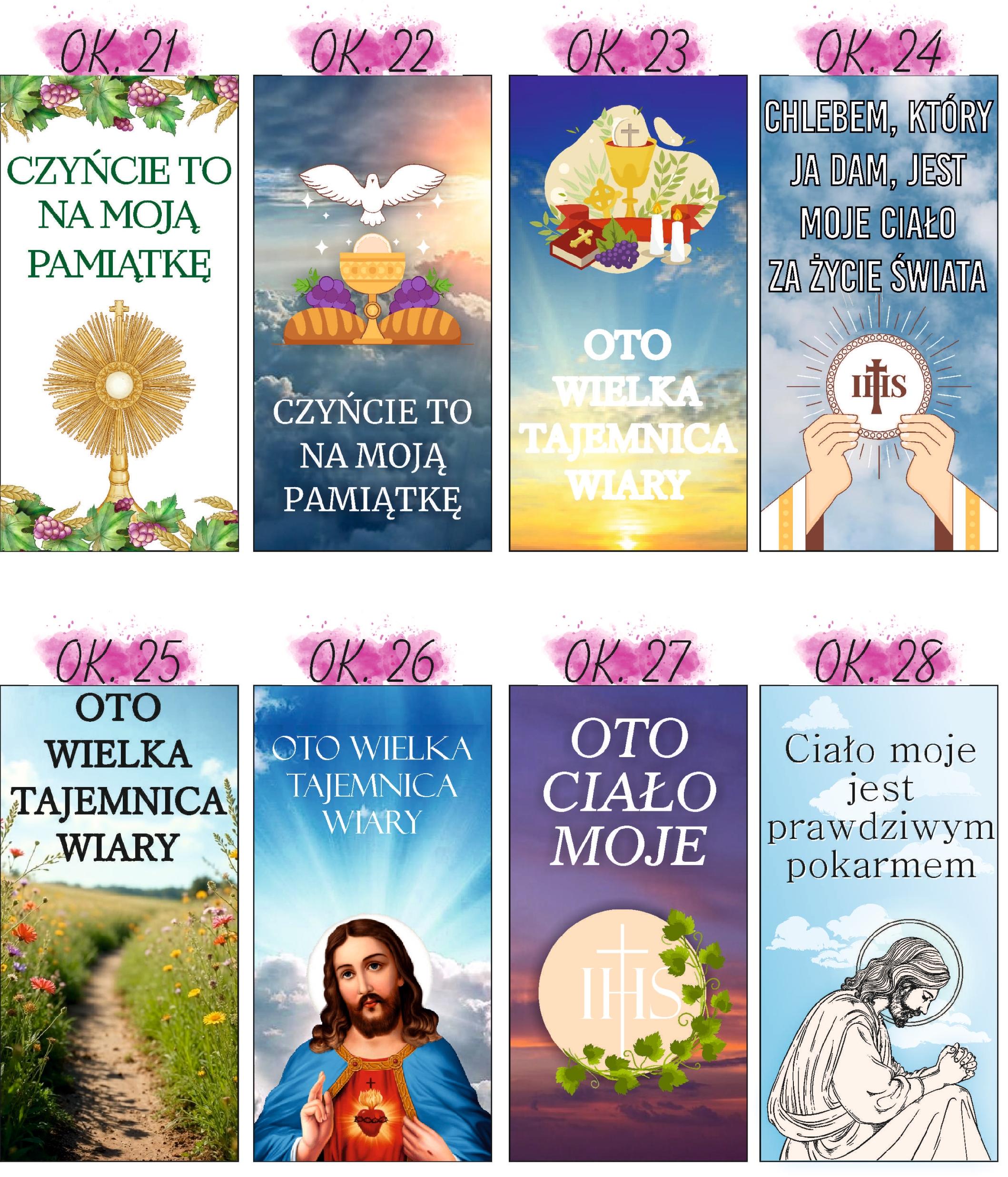 Baner religijny 200x100 cm Dekoracja boże ciało miłować z całego serca