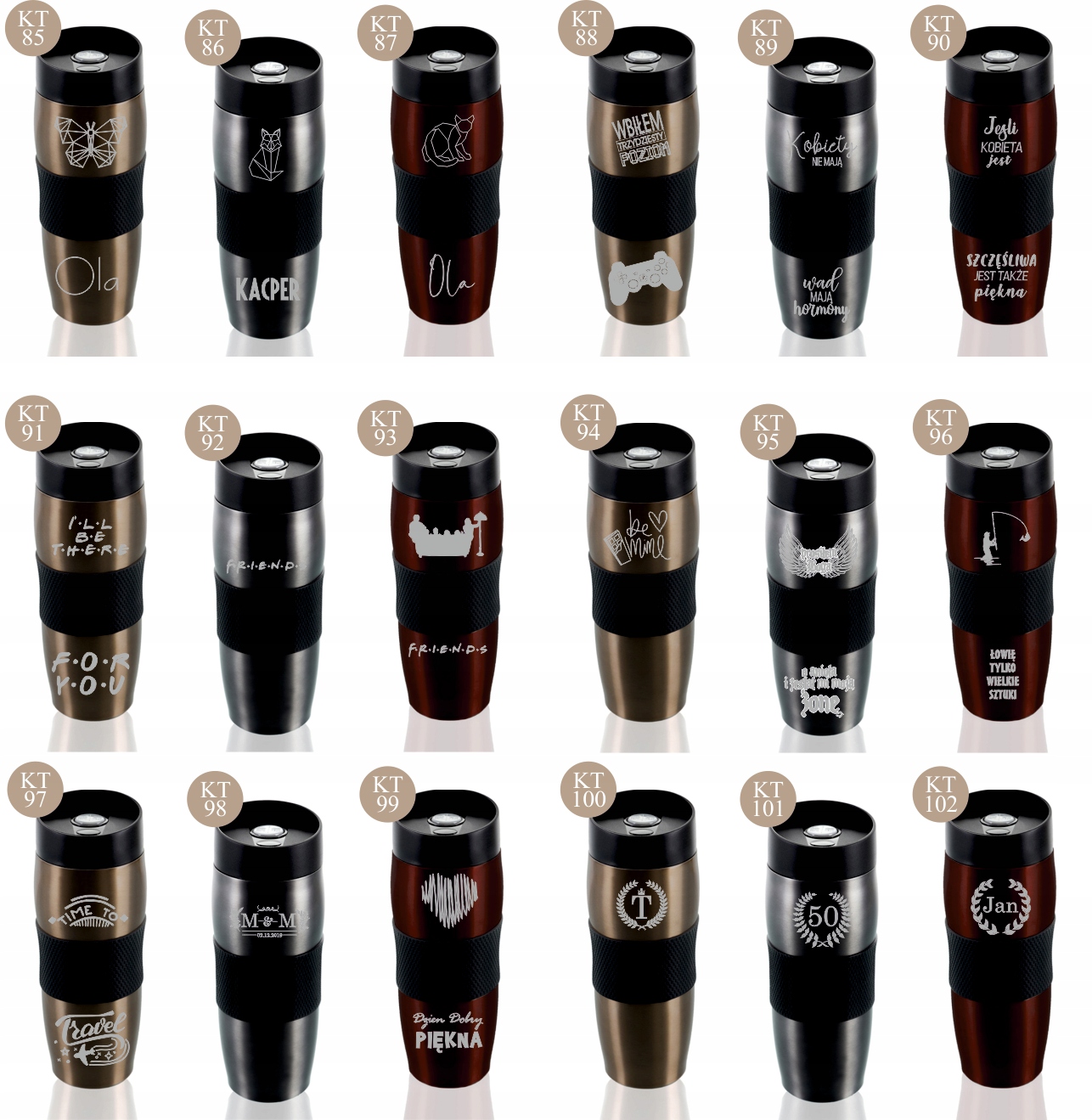 Kubek termiczny dla par prezent na rocznicę ślubu