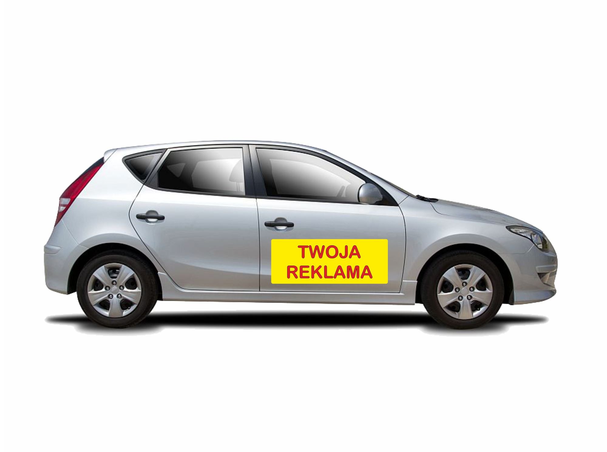 Reklama magnetyczna magnes na samochód z projektem 60x30 cm folia auto