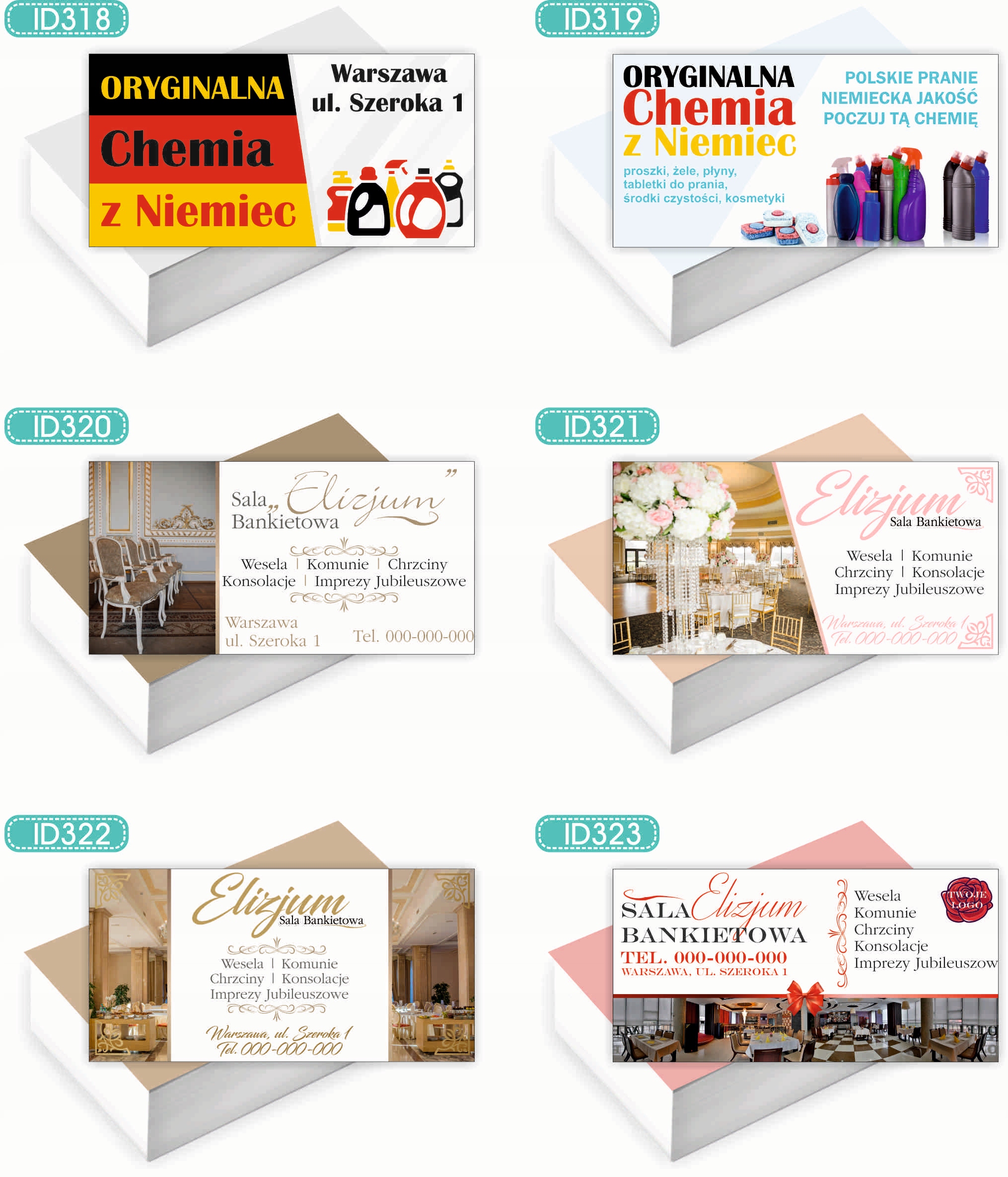 Wizytówki firmowe Foliowane 1000szt dużo różnych wzorów PRALNIA