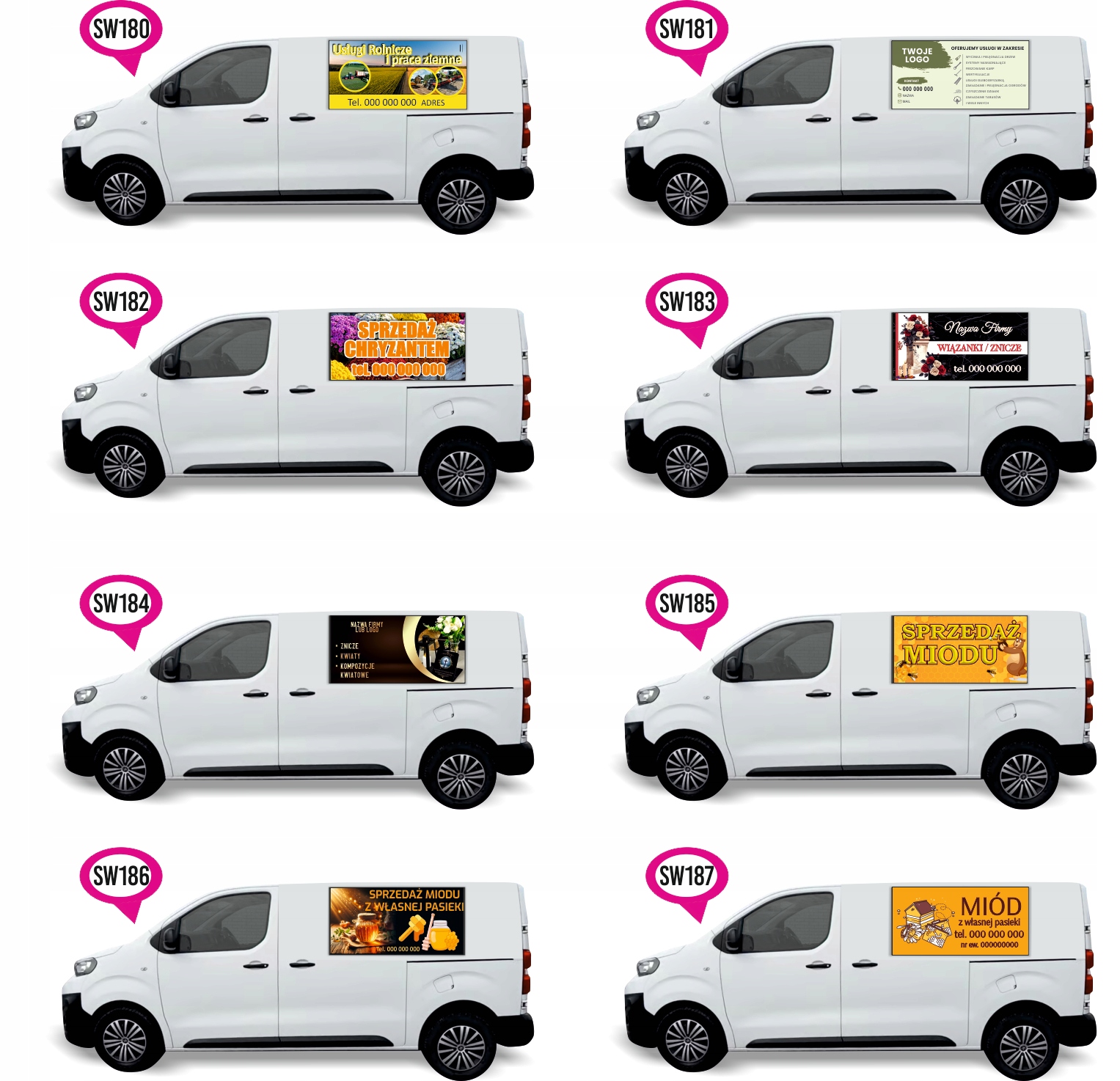Naklejka Folia na samochód auto reklamowa dużo wzorów SPRZEDAŻ MASZYN