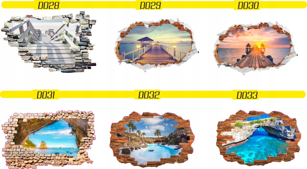 FOTOTAPETA 3D naklejka samoprzylepna widok dziura