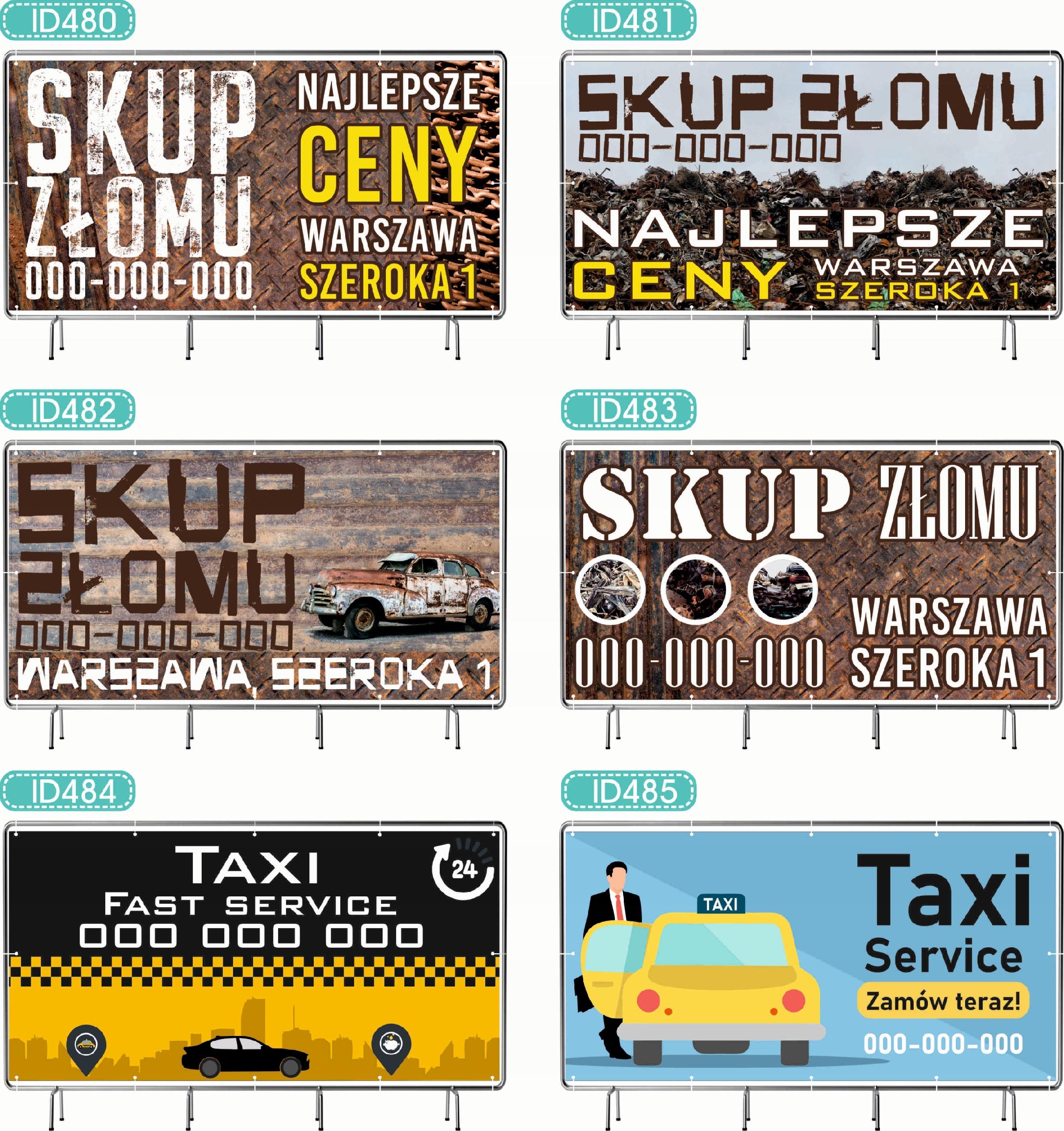 BANER REKLAMOWY 130x80cm oczkowany projekt w cenie DREWNO KOMINKOWE